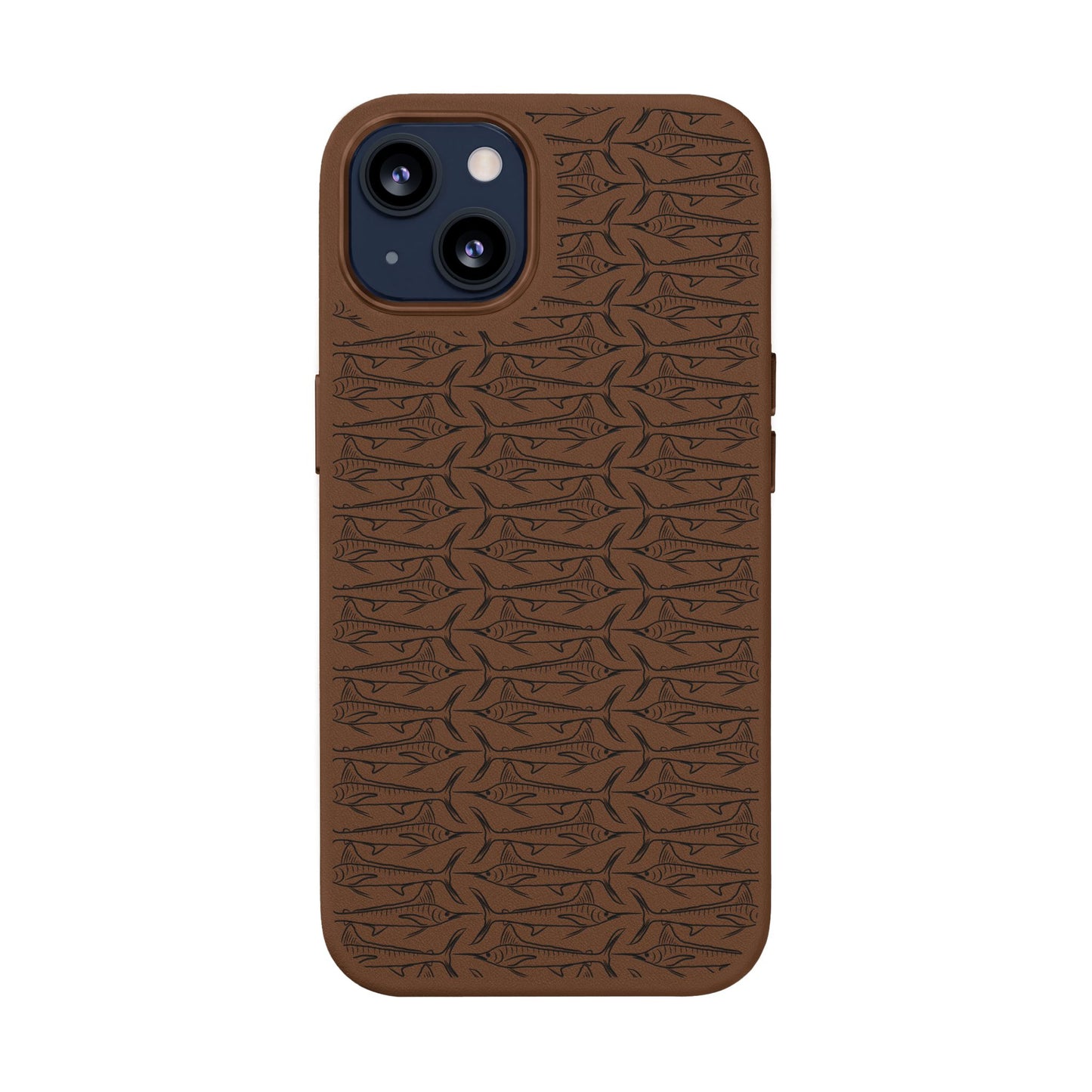 Marlin Sketch PU Leather Phone Cases (Engraving)