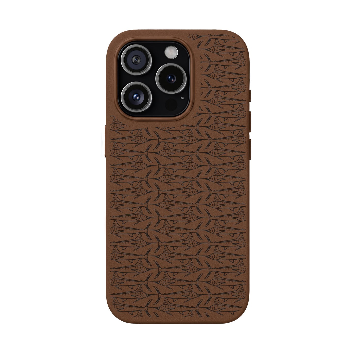 Marlin Sketch PU Leather Phone Cases (Engraving)