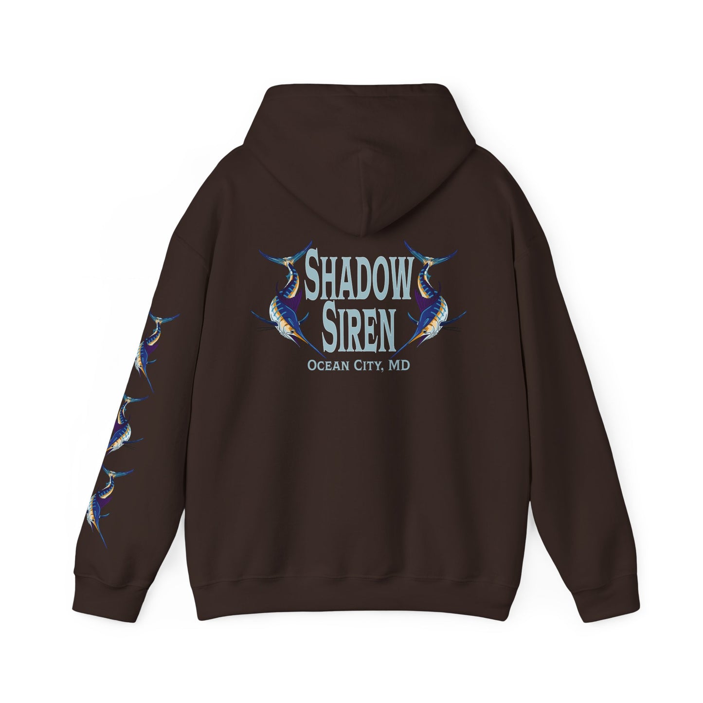 Digging marlin Hoodie — print Sleeve Hooded Sweatshirt