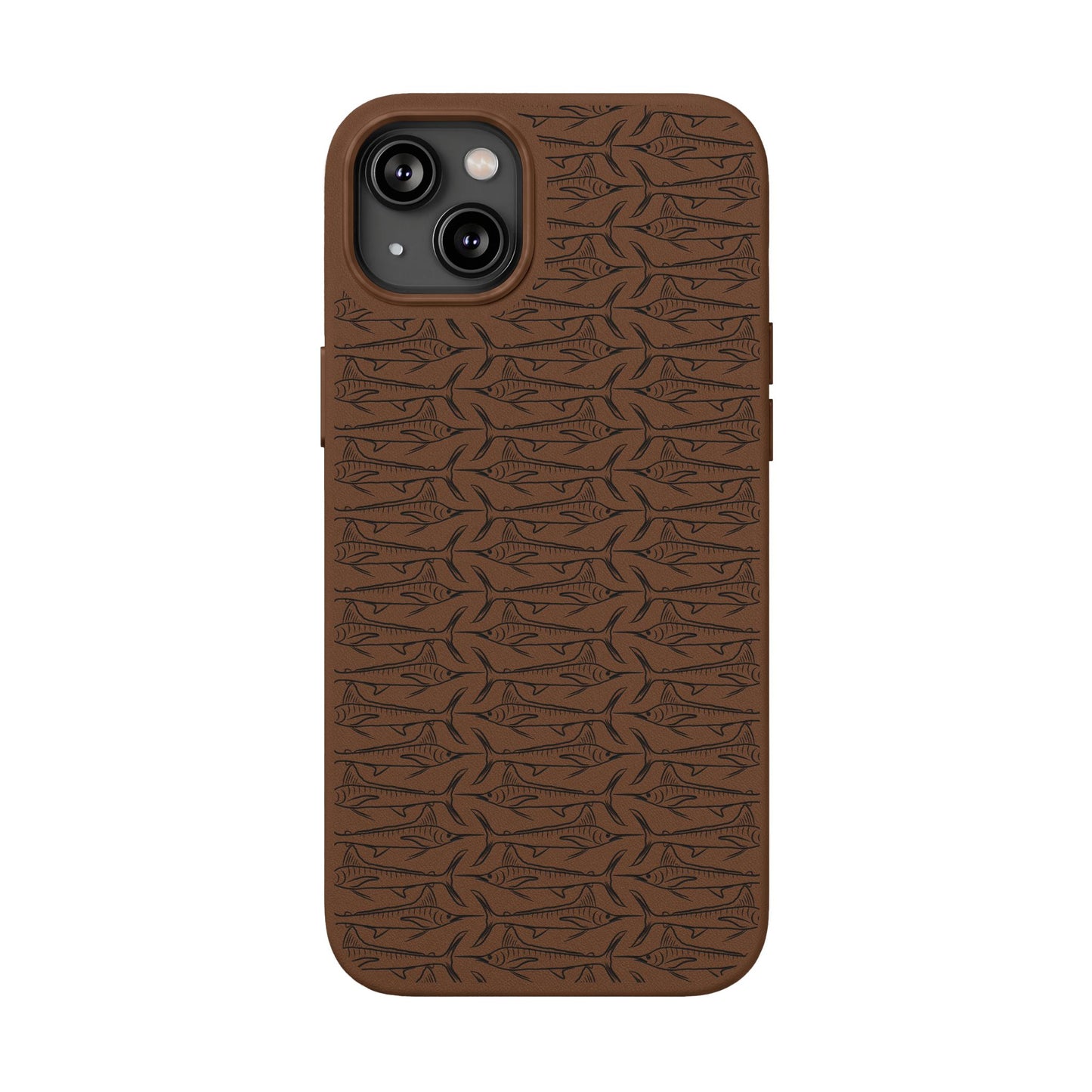 Marlin Sketch PU Leather Phone Cases (Engraving)
