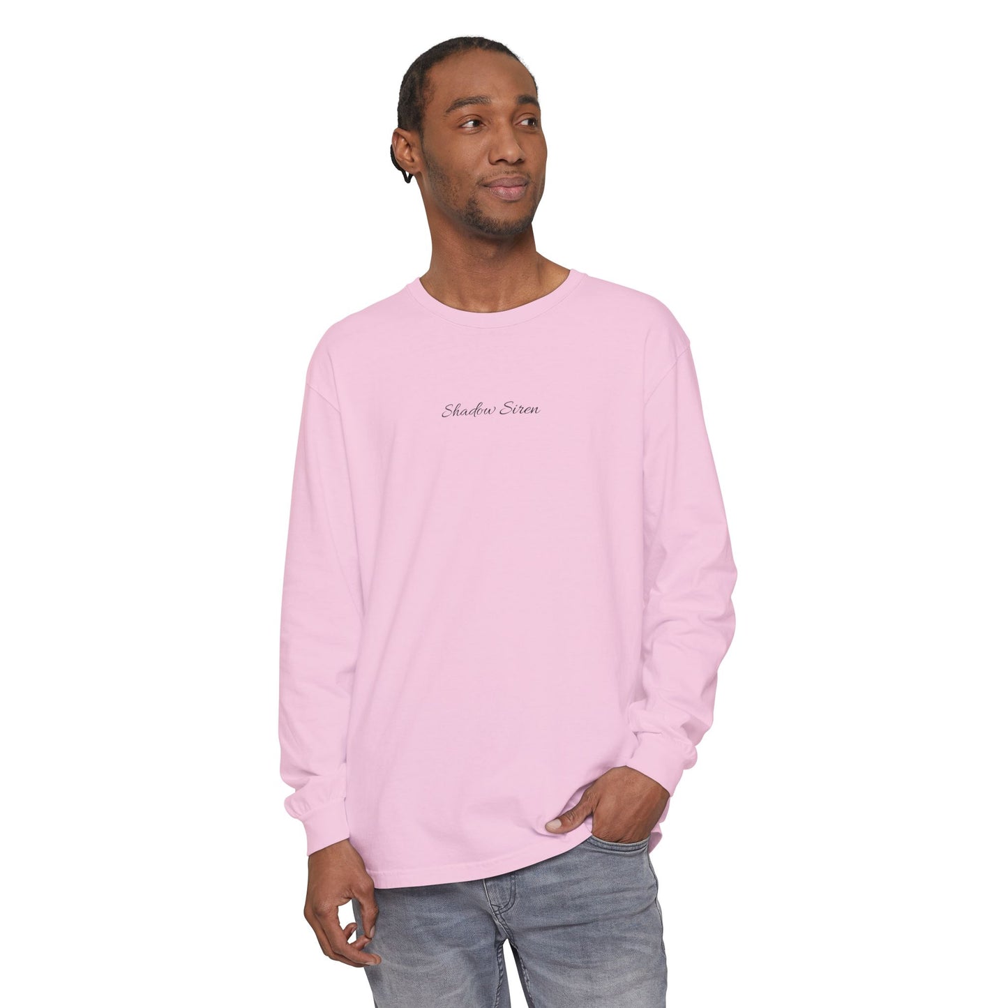 Mermaid Camdyn Long Sleeve Tee — Ocean Graphic Garment-Dyed Shirt
