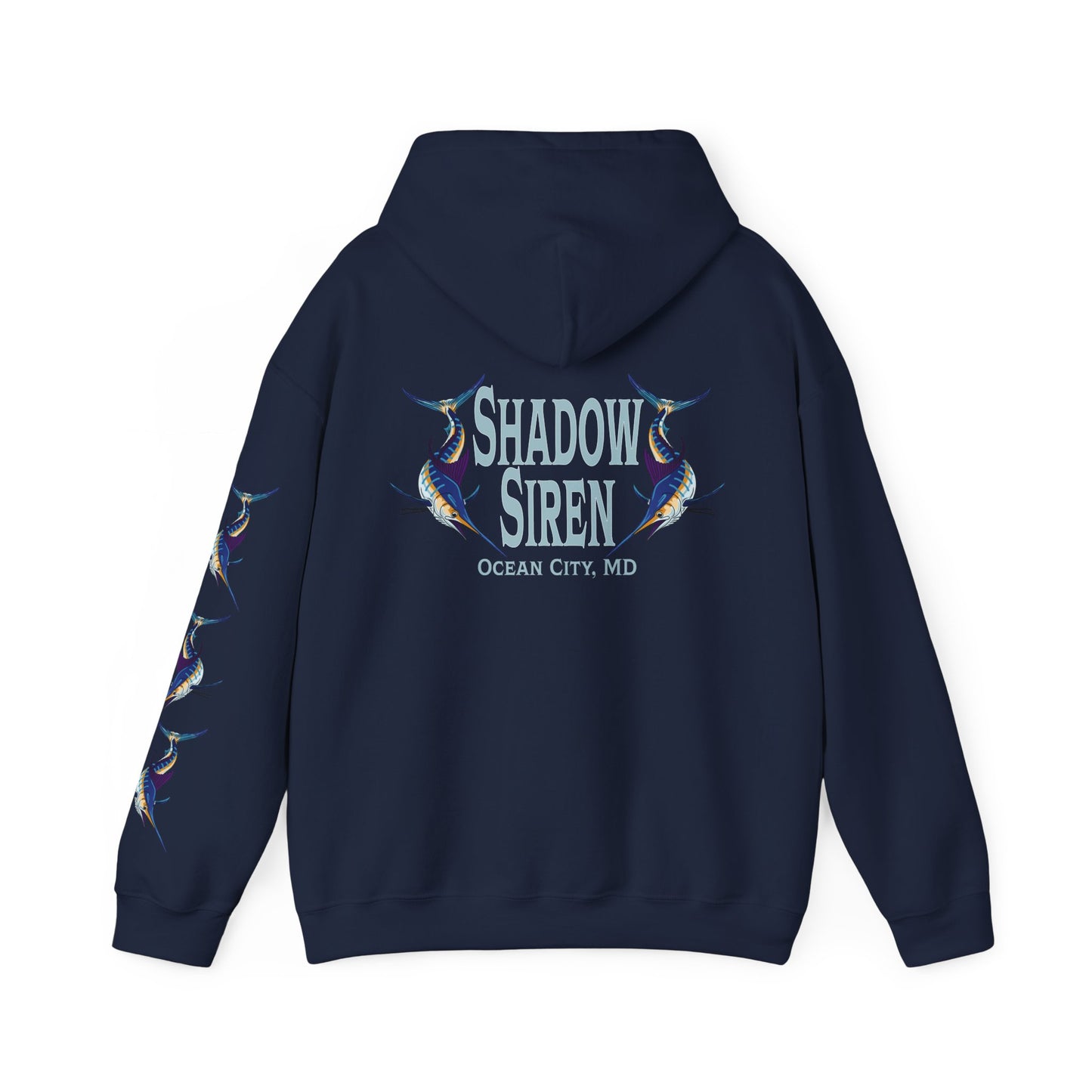 Digging marlin Hoodie — print Sleeve Hooded Sweatshirt