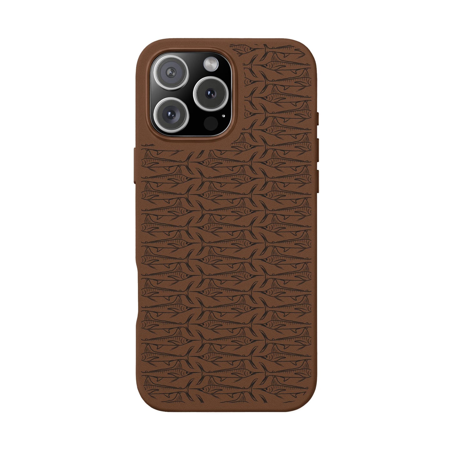 Marlin Sketch PU Leather Phone Cases (Engraving)