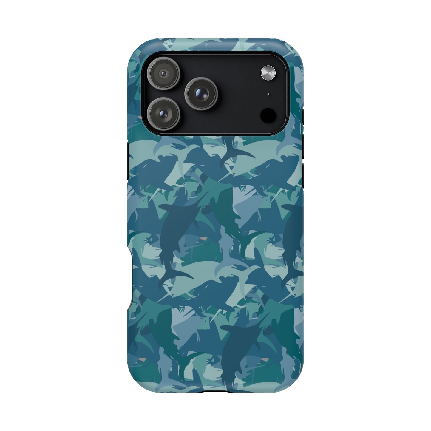 Marlin Camo Pattern Magnetic Phone Case, Coastal Gifts, Marine-Themed Accessories