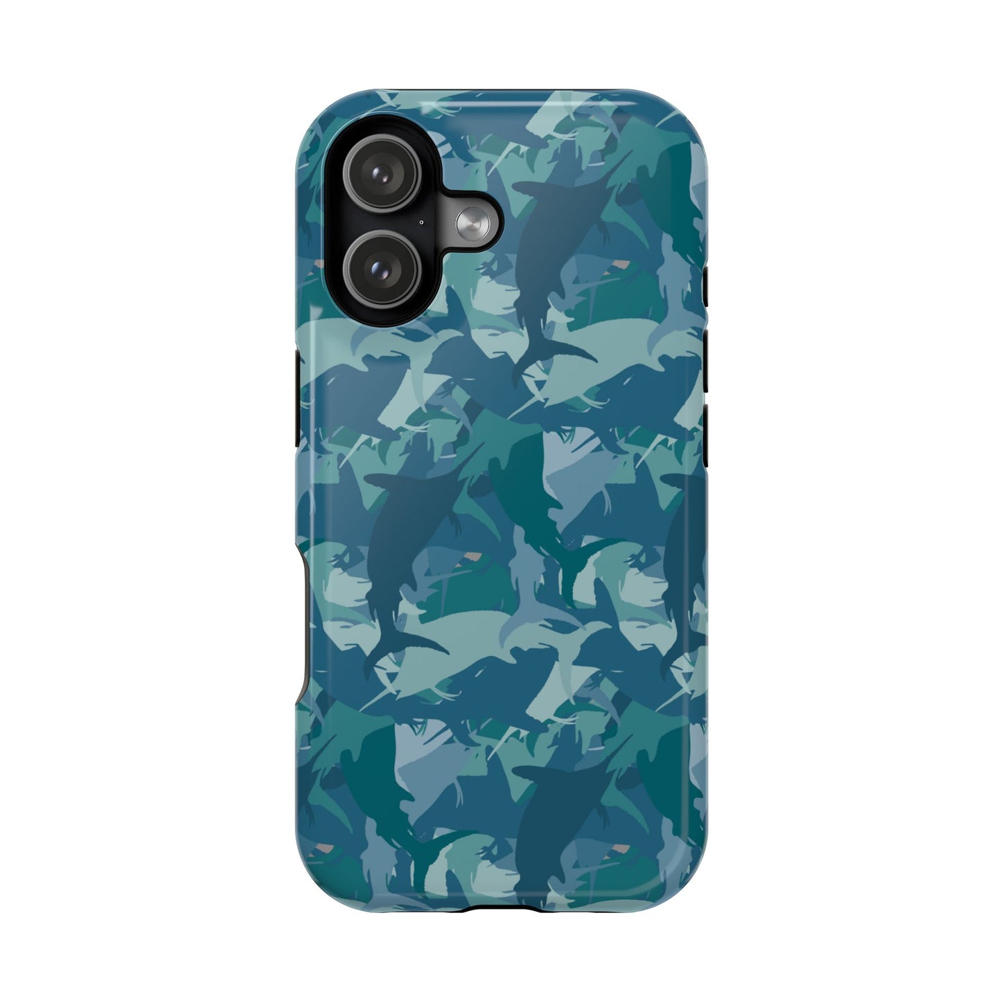 Marlin Camo Pattern Magnetic Phone Case, Coastal Gifts, Marine-Themed Accessories