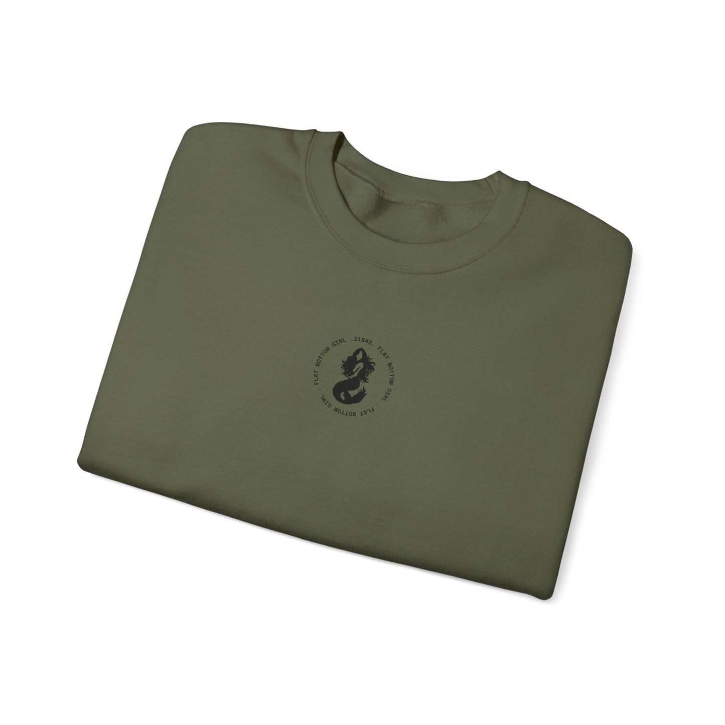 Crewneck Sweatshirt- Design varies by color: Did you Die on black, White marlin on royal, Flat bottom on OD green, Aloha Shallow grave on navy