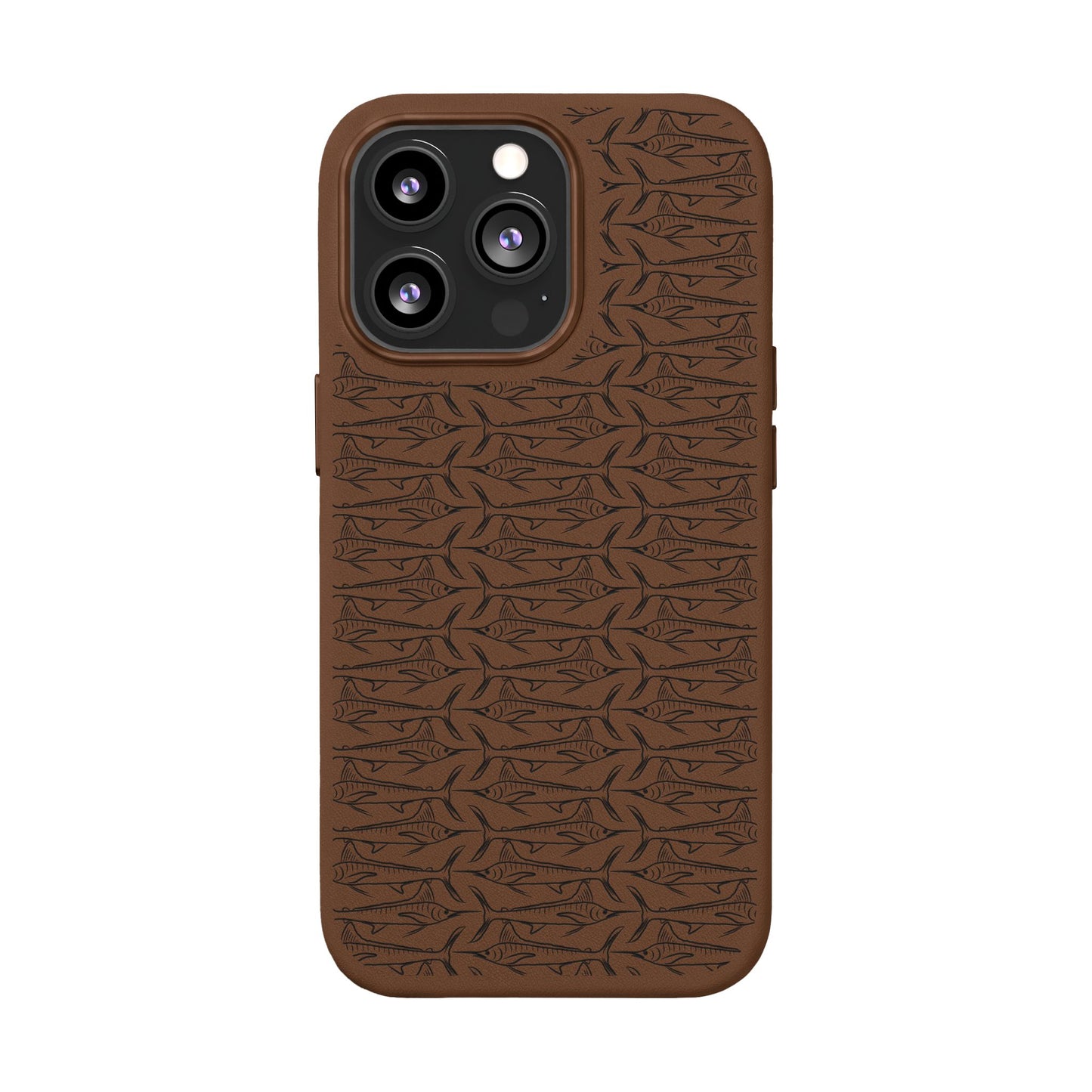 Marlin Sketch PU Leather Phone Cases (Engraving)