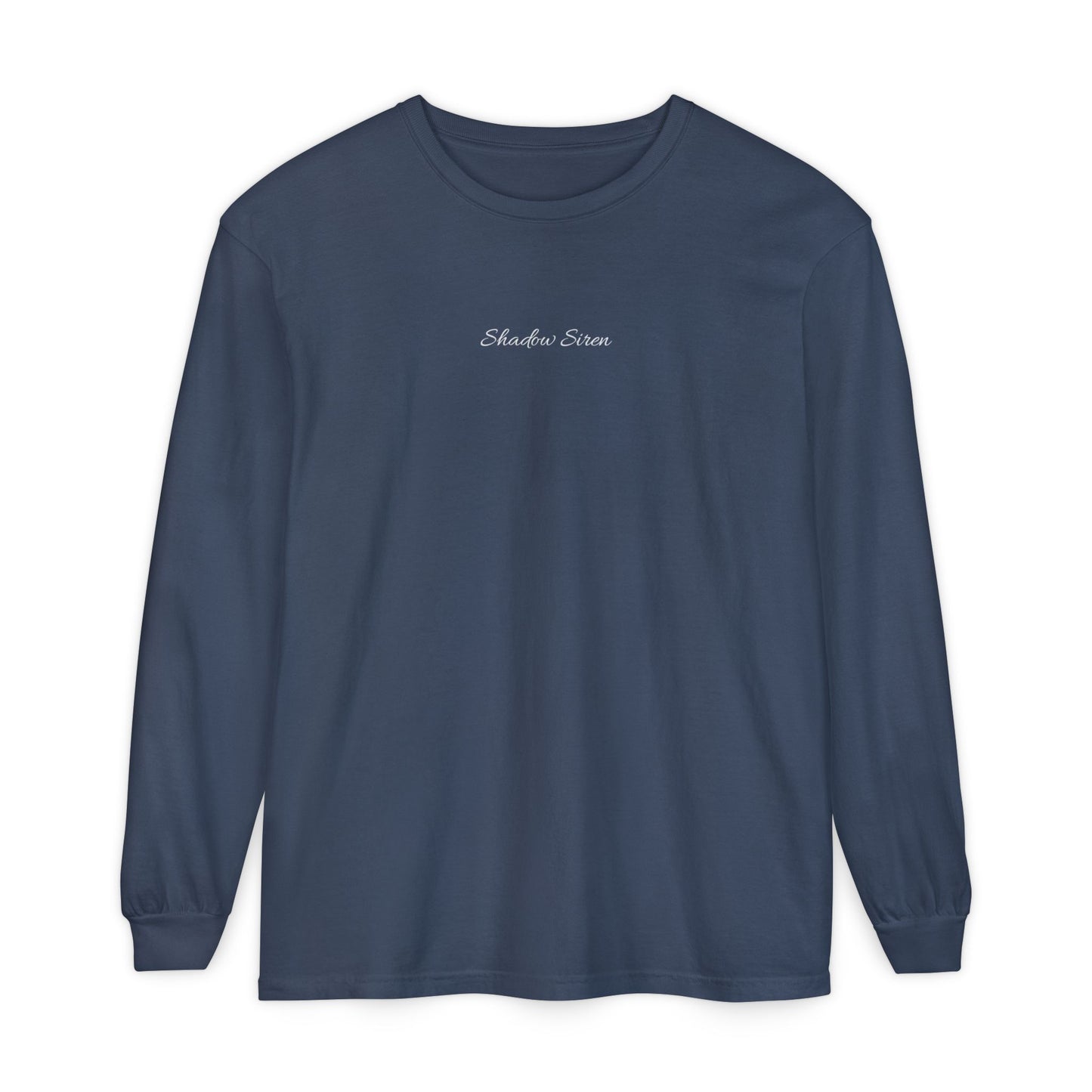 Mermaid Camdyn Long Sleeve Tee — Ocean Graphic Garment-Dyed Shirt