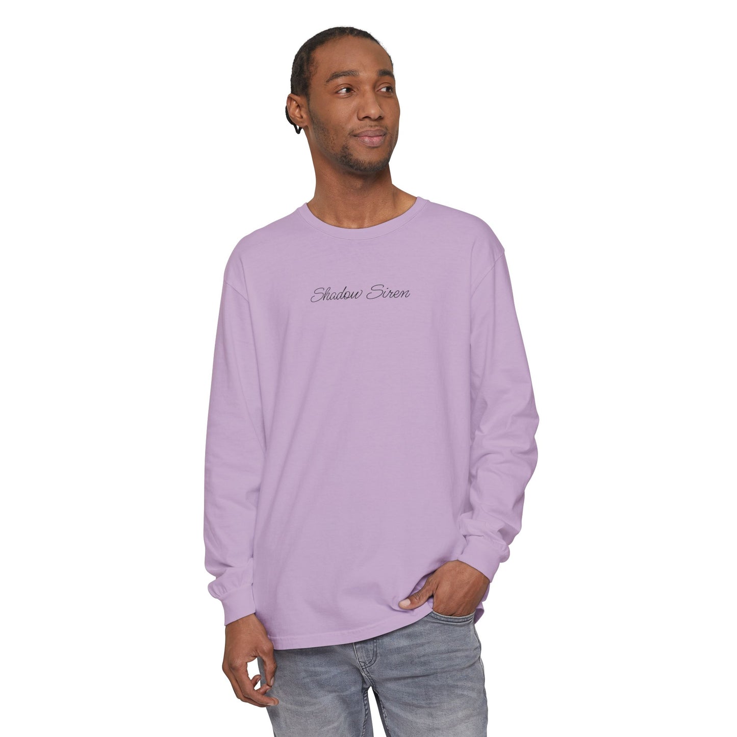 Symbiosis Mermaid & Marlin Long Sleeve Tee — "Endless Ocean" Garment-Dyed Shirt