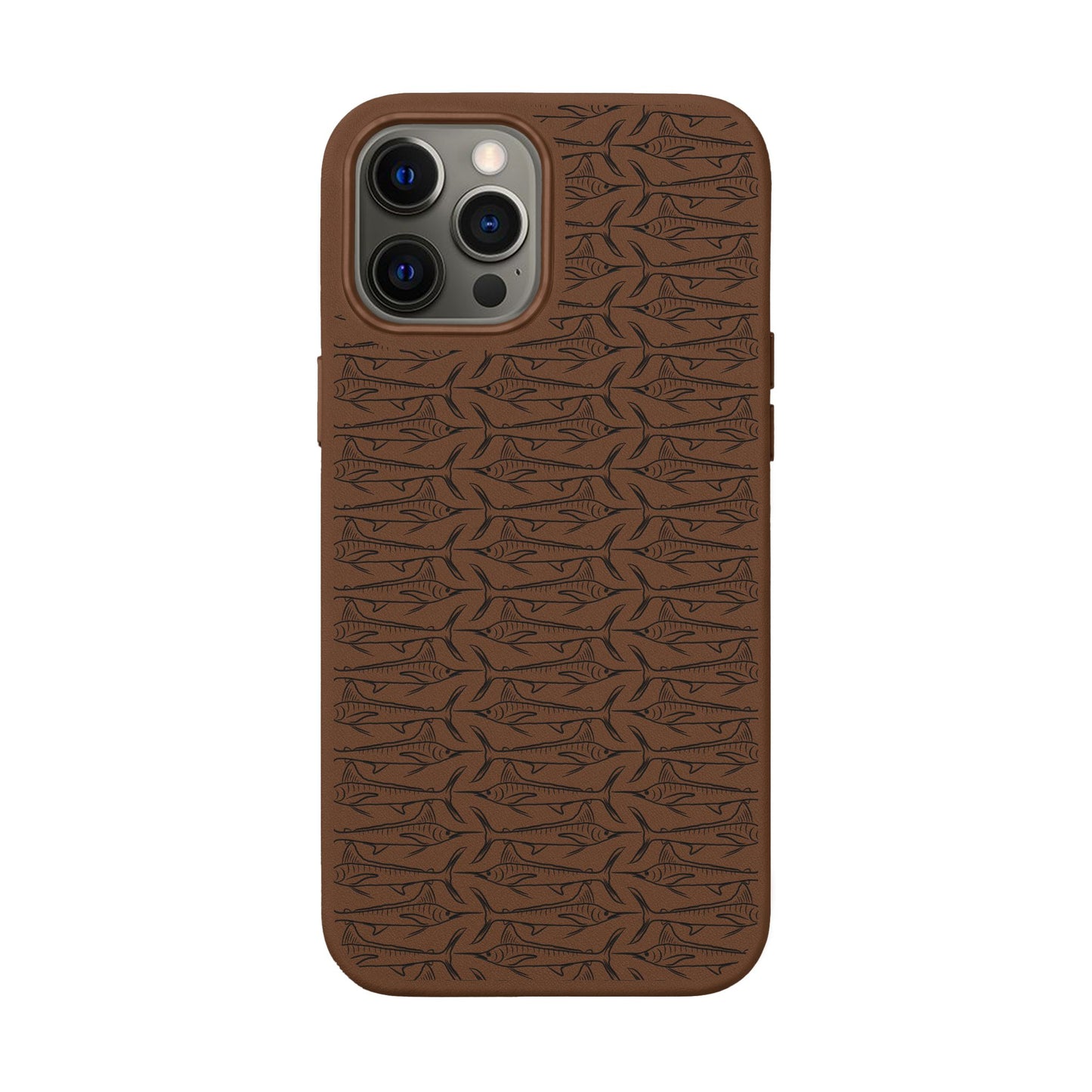 Marlin Sketch PU Leather Phone Cases (Engraving)