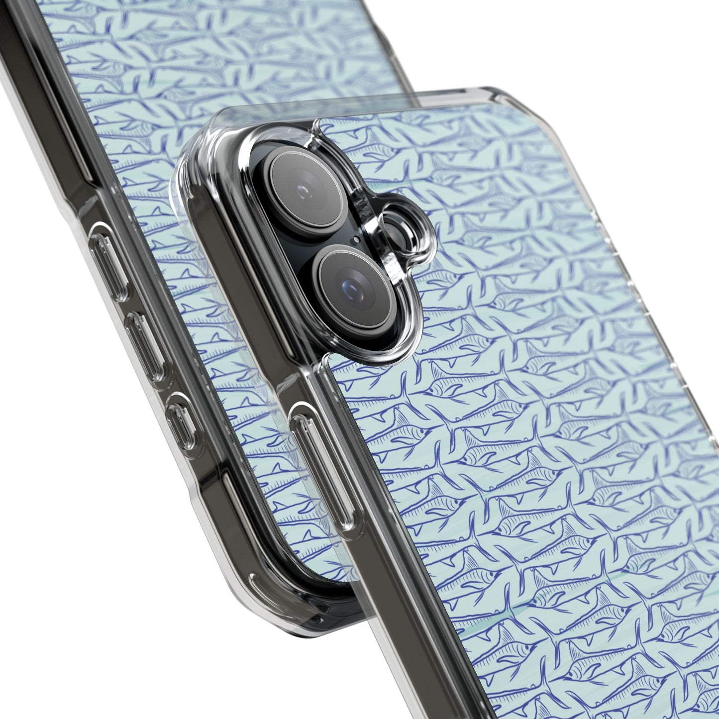 Marlin Sketch blue Magnetic Clear Impact Cases