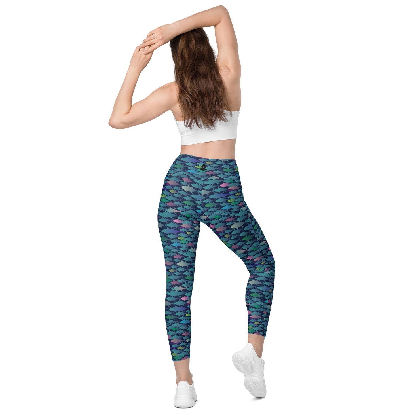 Technicolor Tuna Dark Crossover leggings with pockets