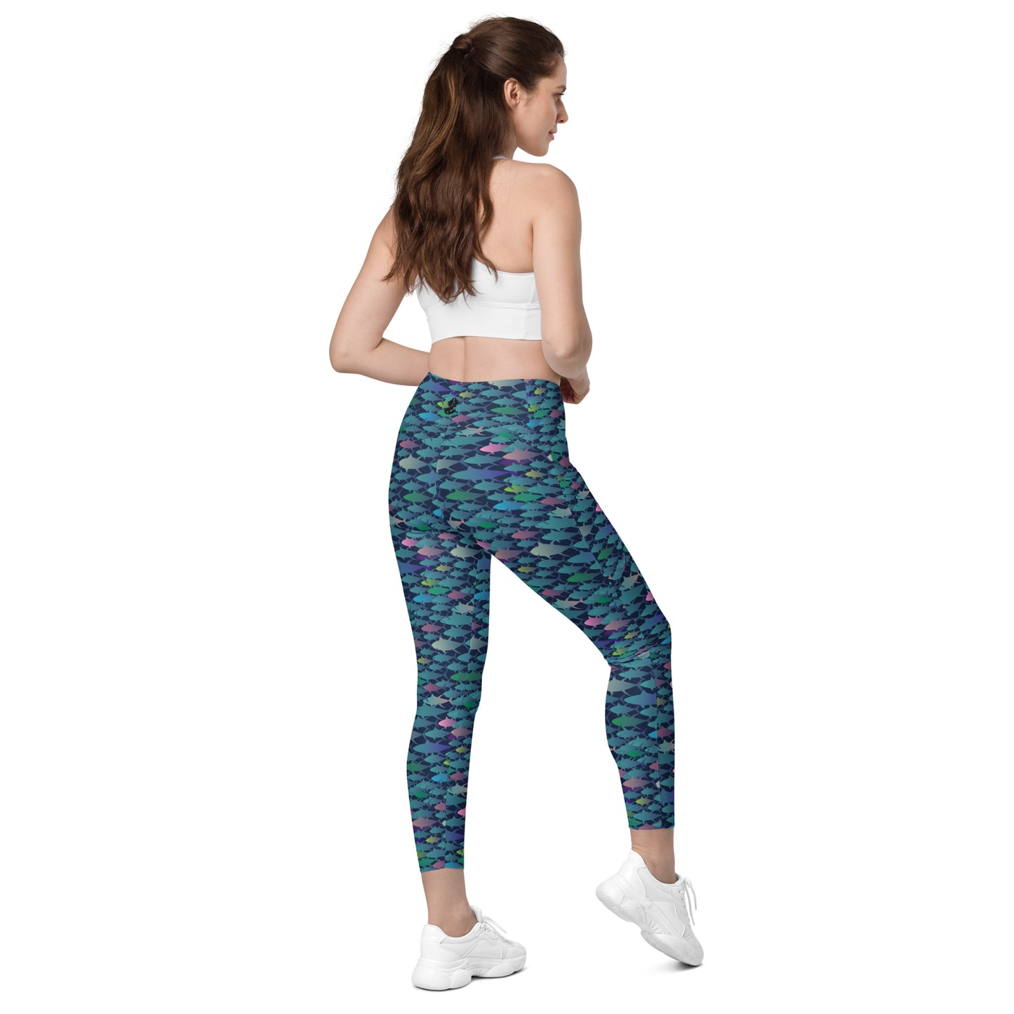 Technicolor Tuna Dark Crossover leggings with pockets