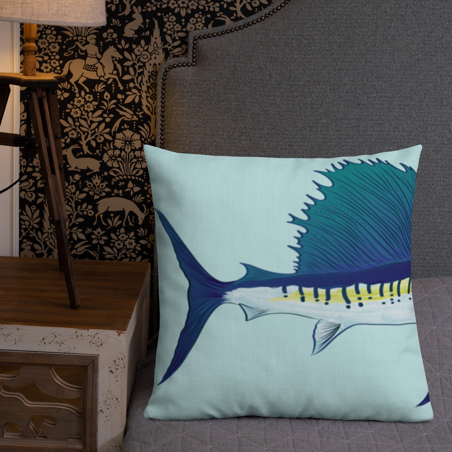 Sailfish Watercolor Premium Pillow