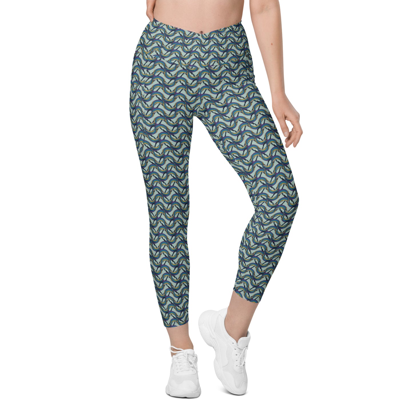 Pretty Girl Swirl Crossover leggings with pockets