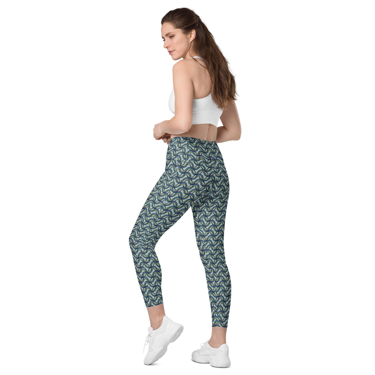 Pretty Girl Swirl Crossover leggings with pockets