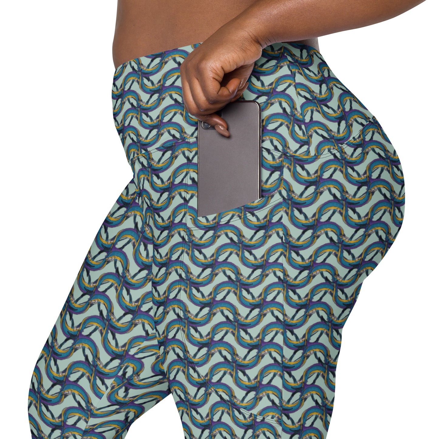 Pretty Girl Swirl Crossover leggings with pockets