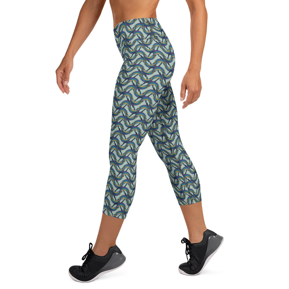 Pretty Girl Swirl Yoga Capri Leggings