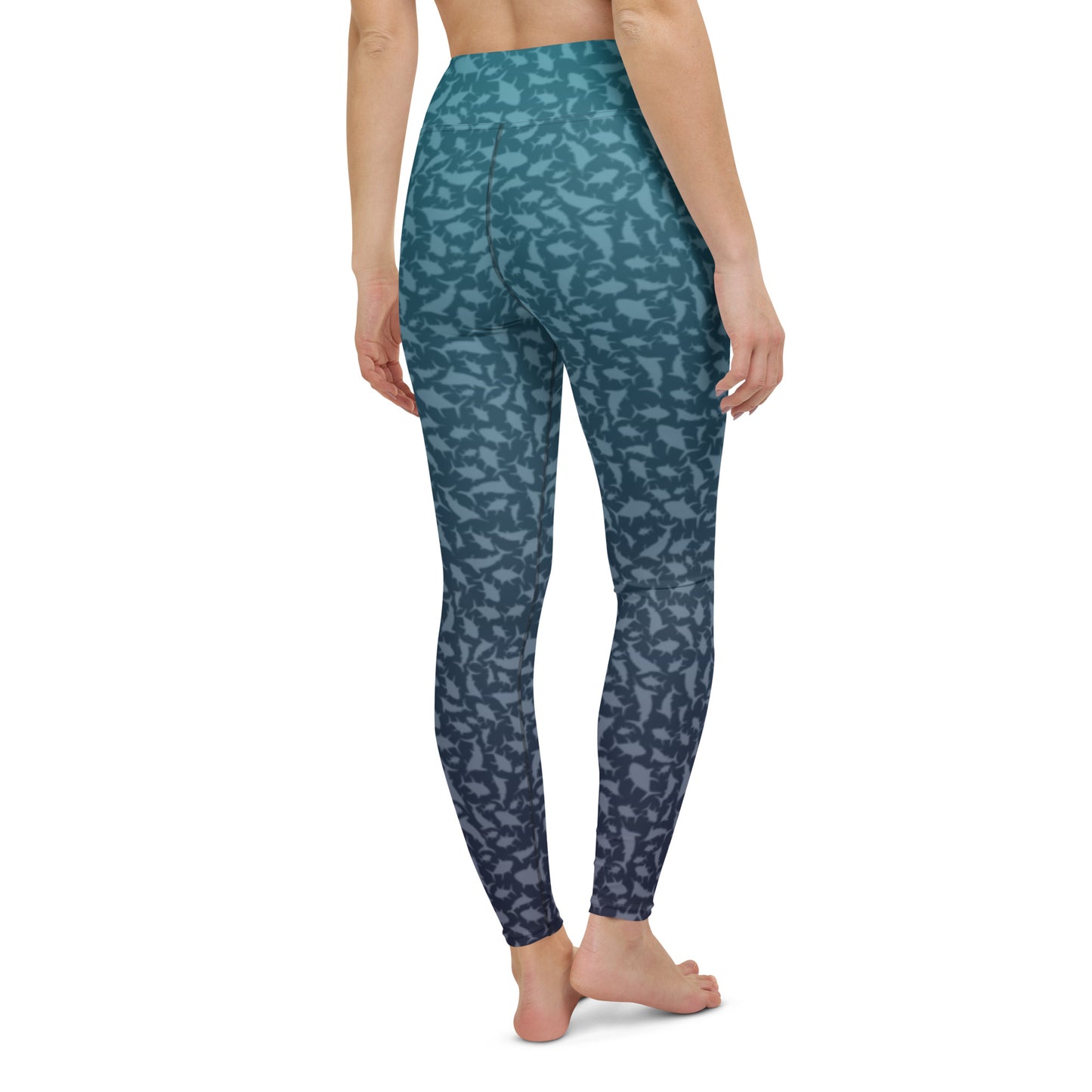 Marlin Tuna Scatter Blue Ombré Yoga Leggings