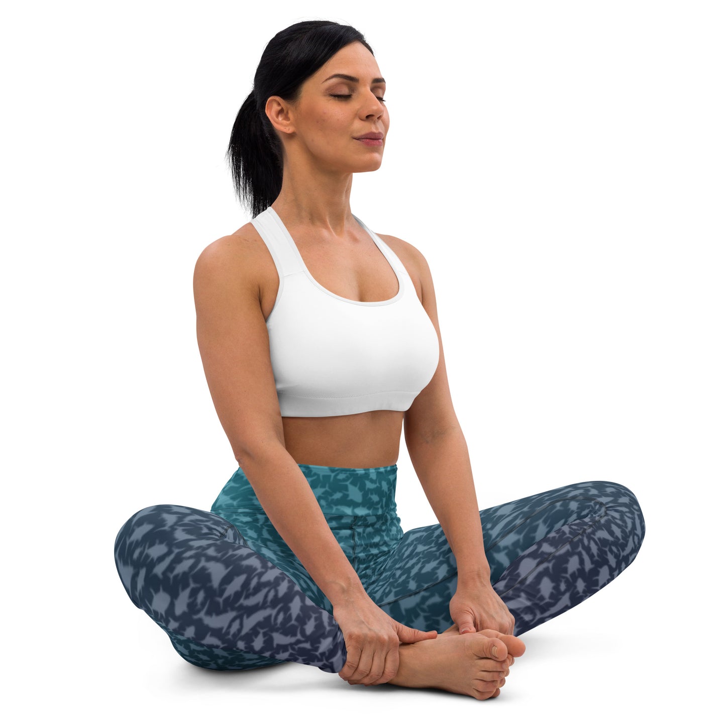 Marlin Tuna Scatter Blue Ombré Yoga Leggings