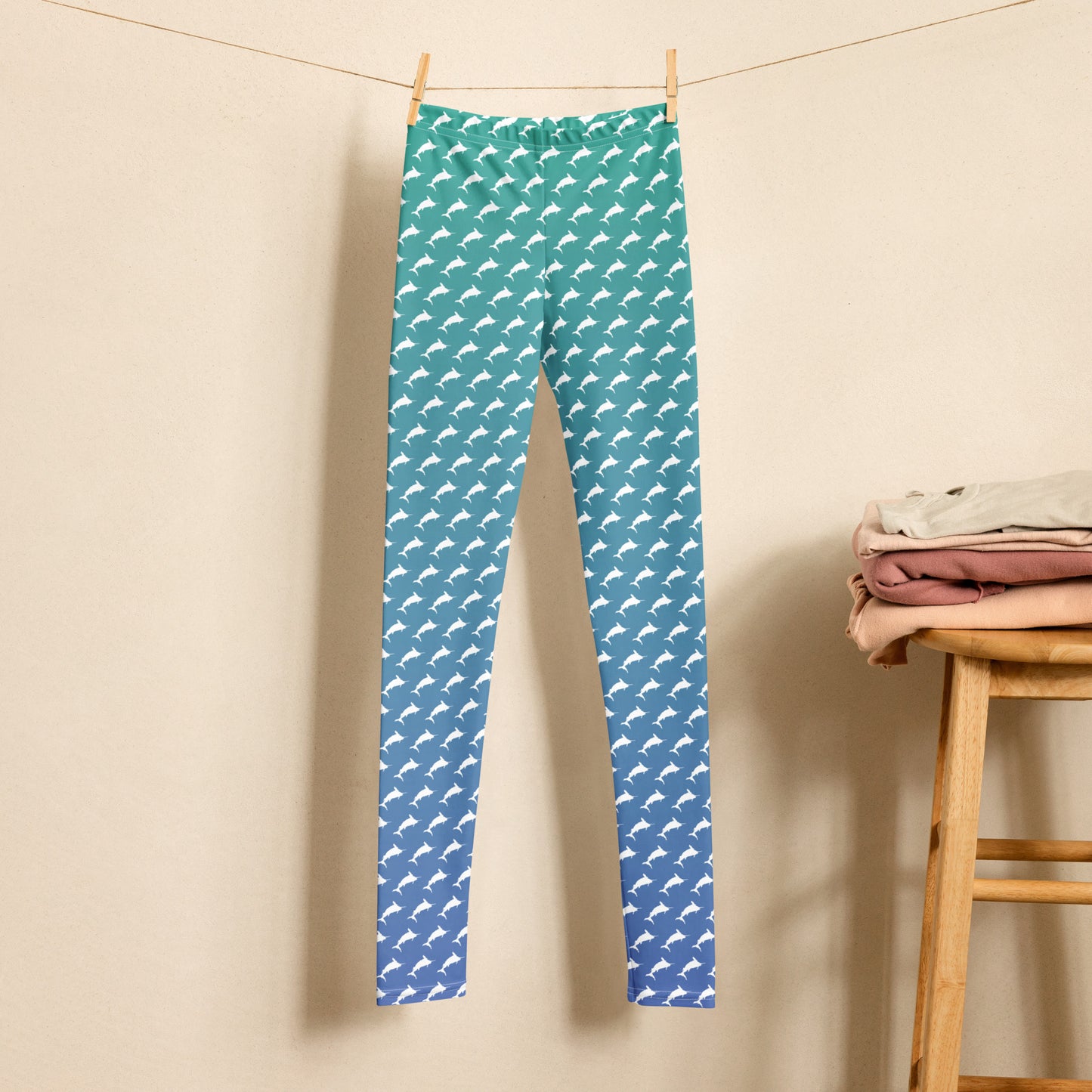 White Marlin Ombrè Brick Youth Leggings