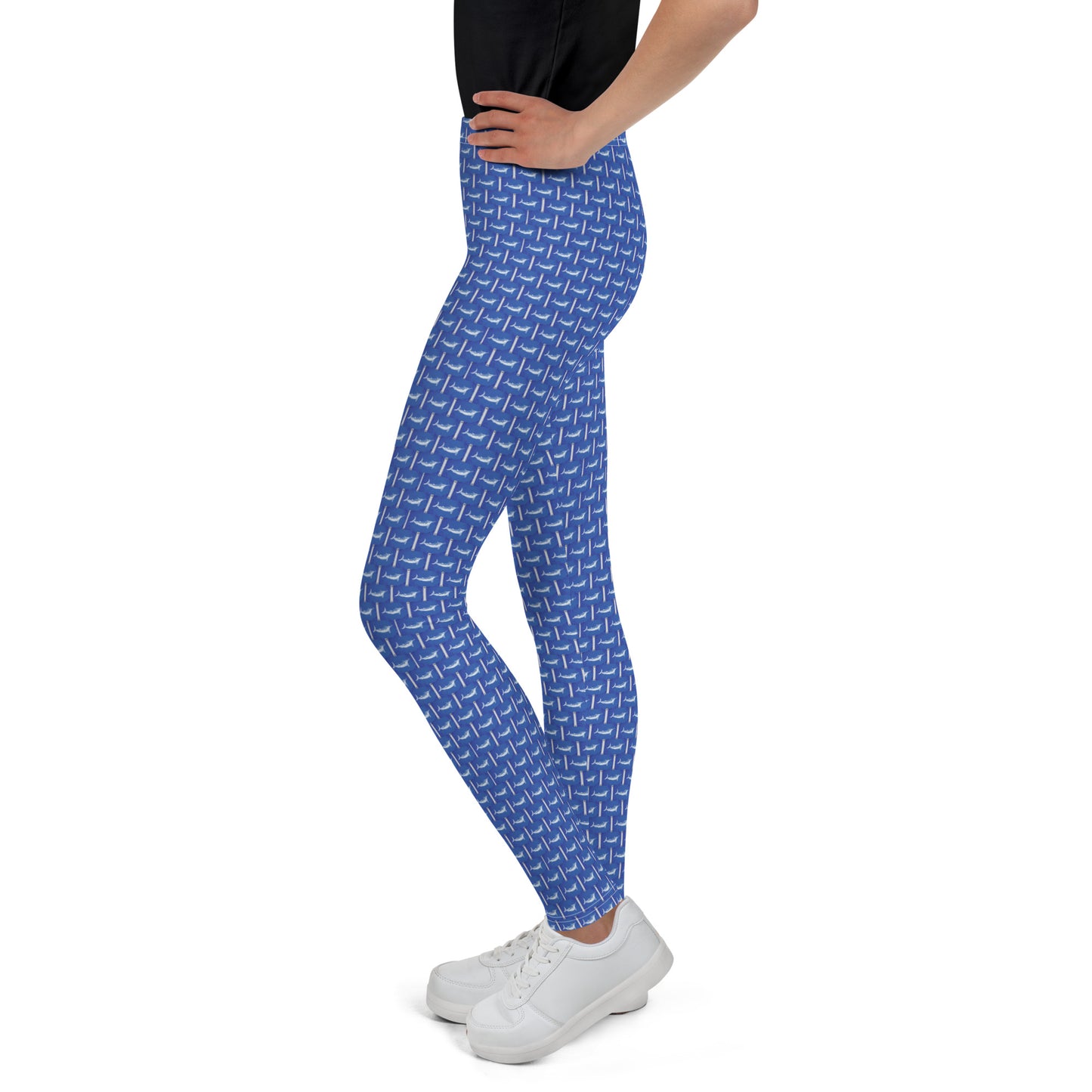 White Marlin Release Flag Youth Leggings