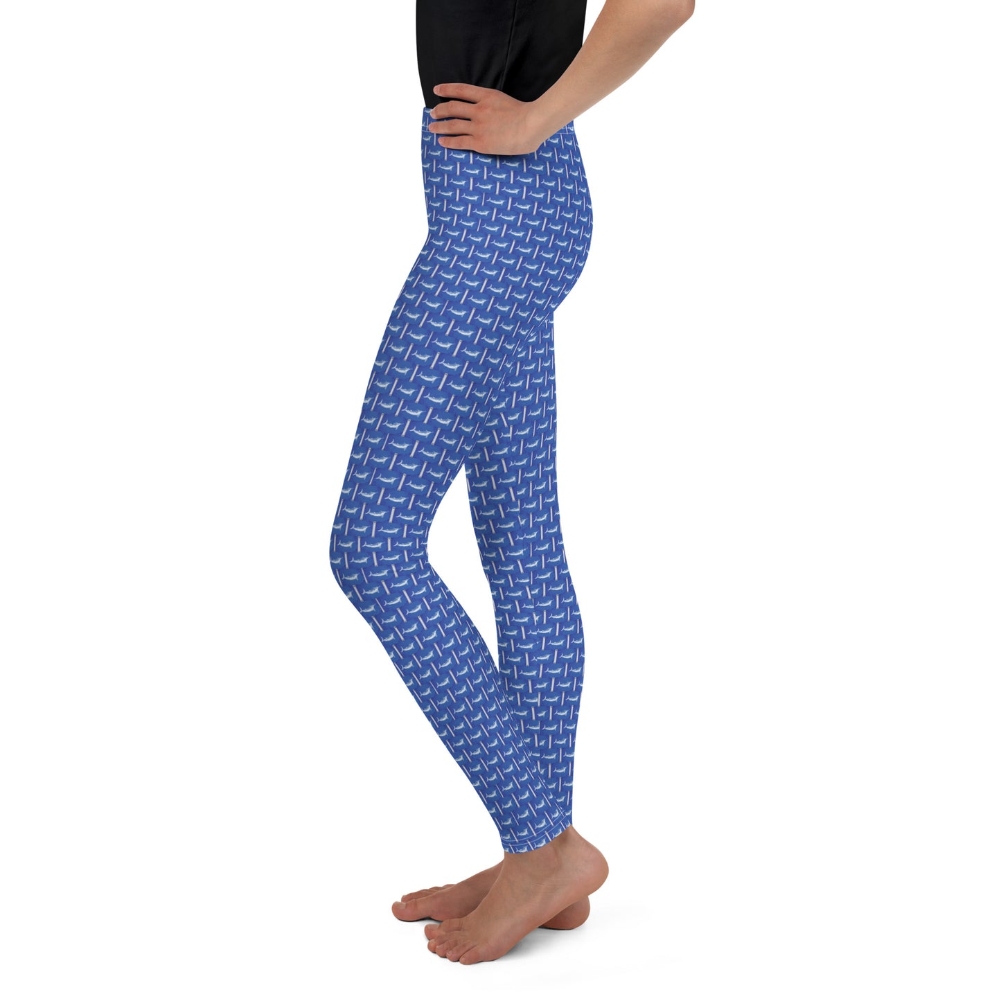 White Marlin Release Flag Youth Leggings