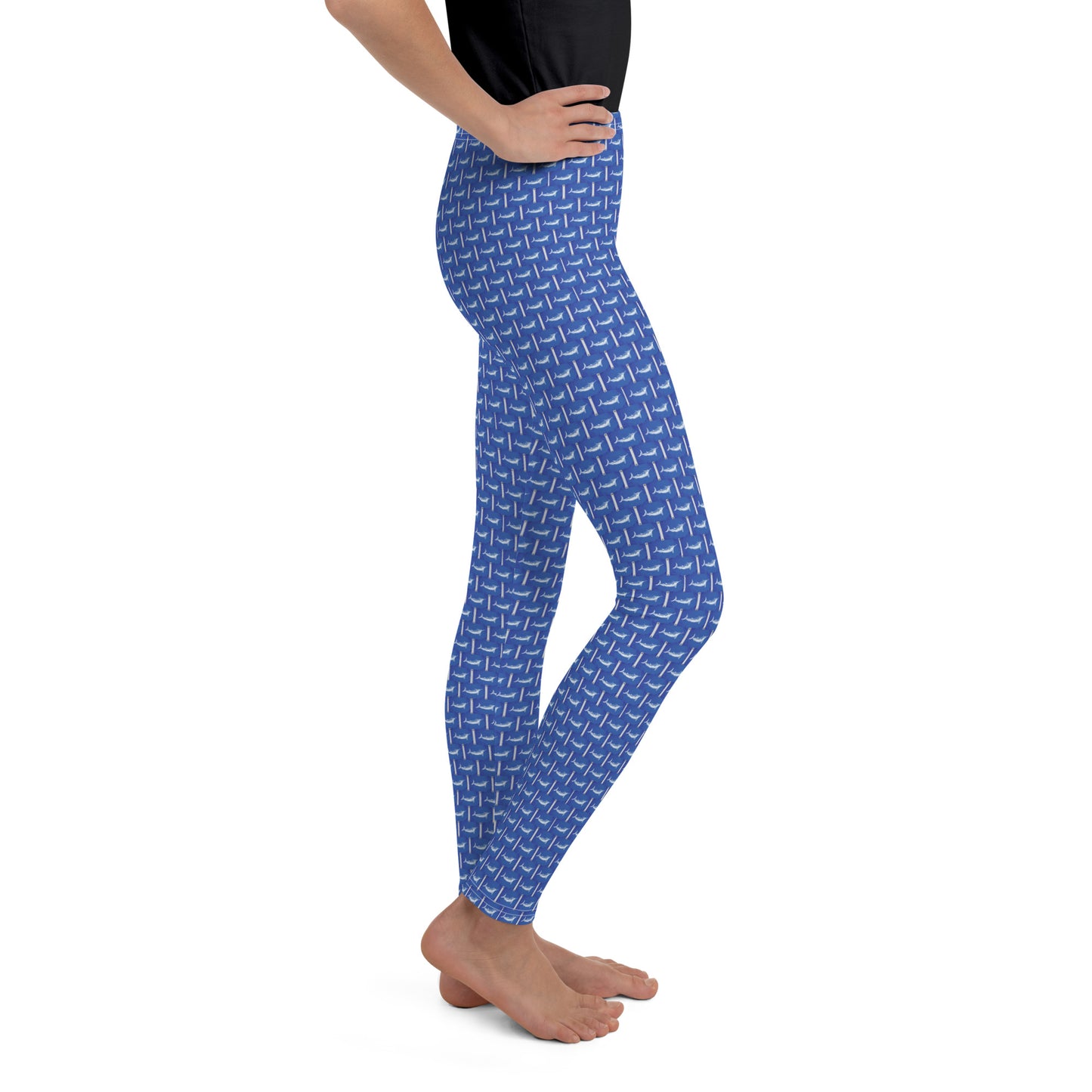 White Marlin Release Flag Youth Leggings