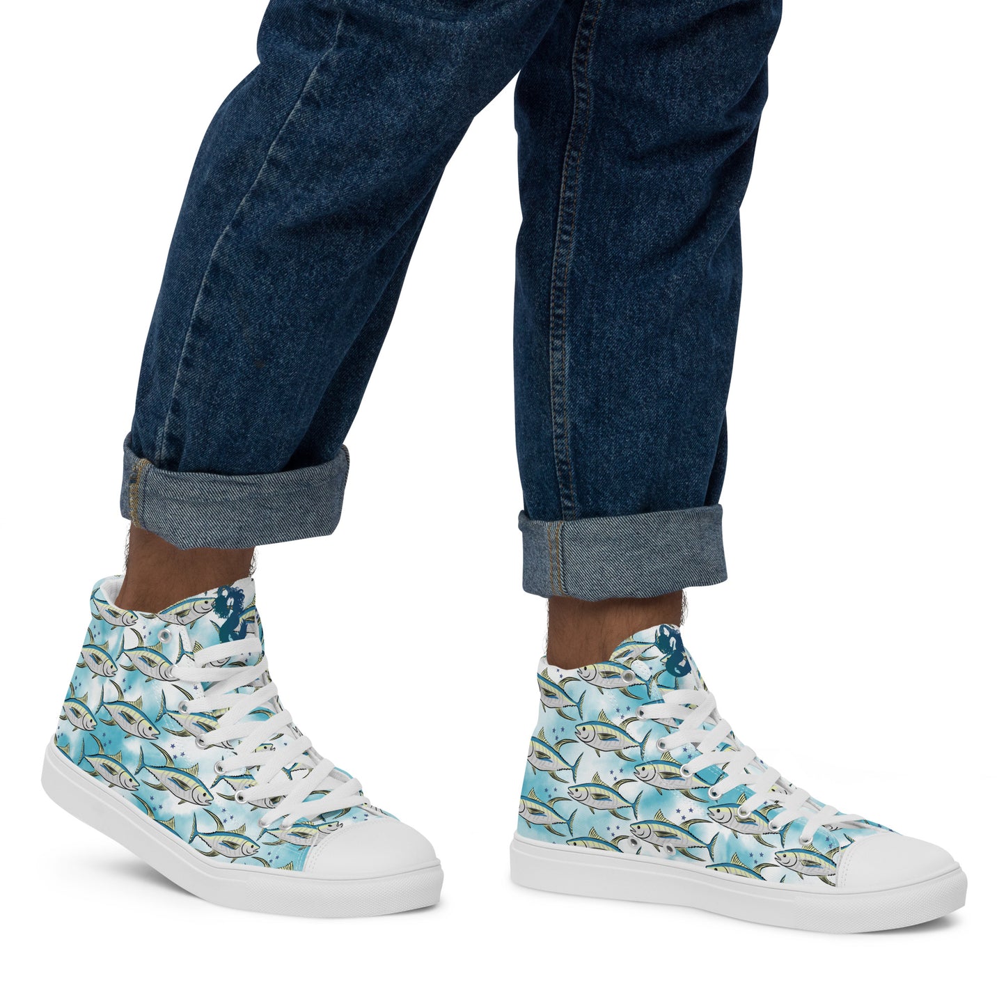 Local catch Men’s high top canvas shoes