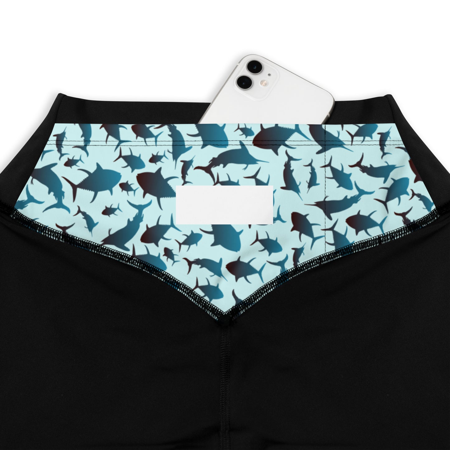 Marlin Tuna Scatter Black Blue Sports Leggings