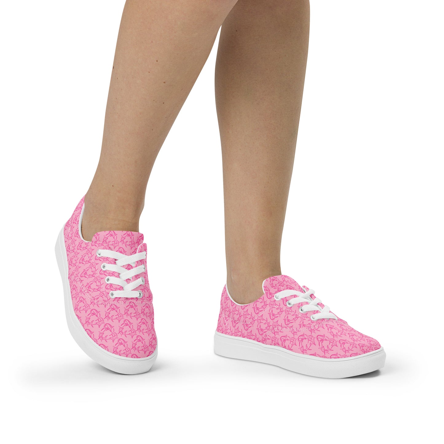 Grand Slam pink Women’s lace-up canvas shoes