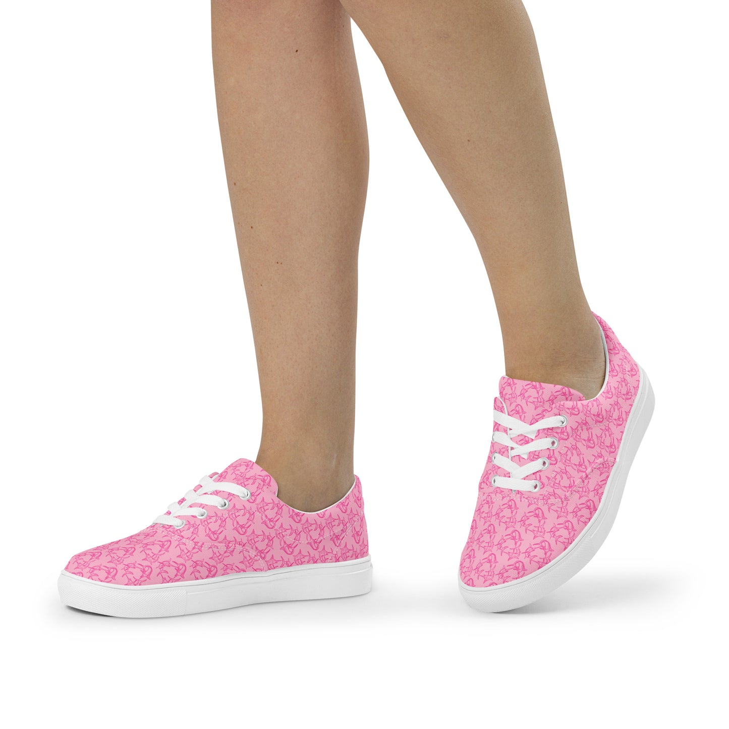 Grand Slam pink Women’s lace-up canvas shoes