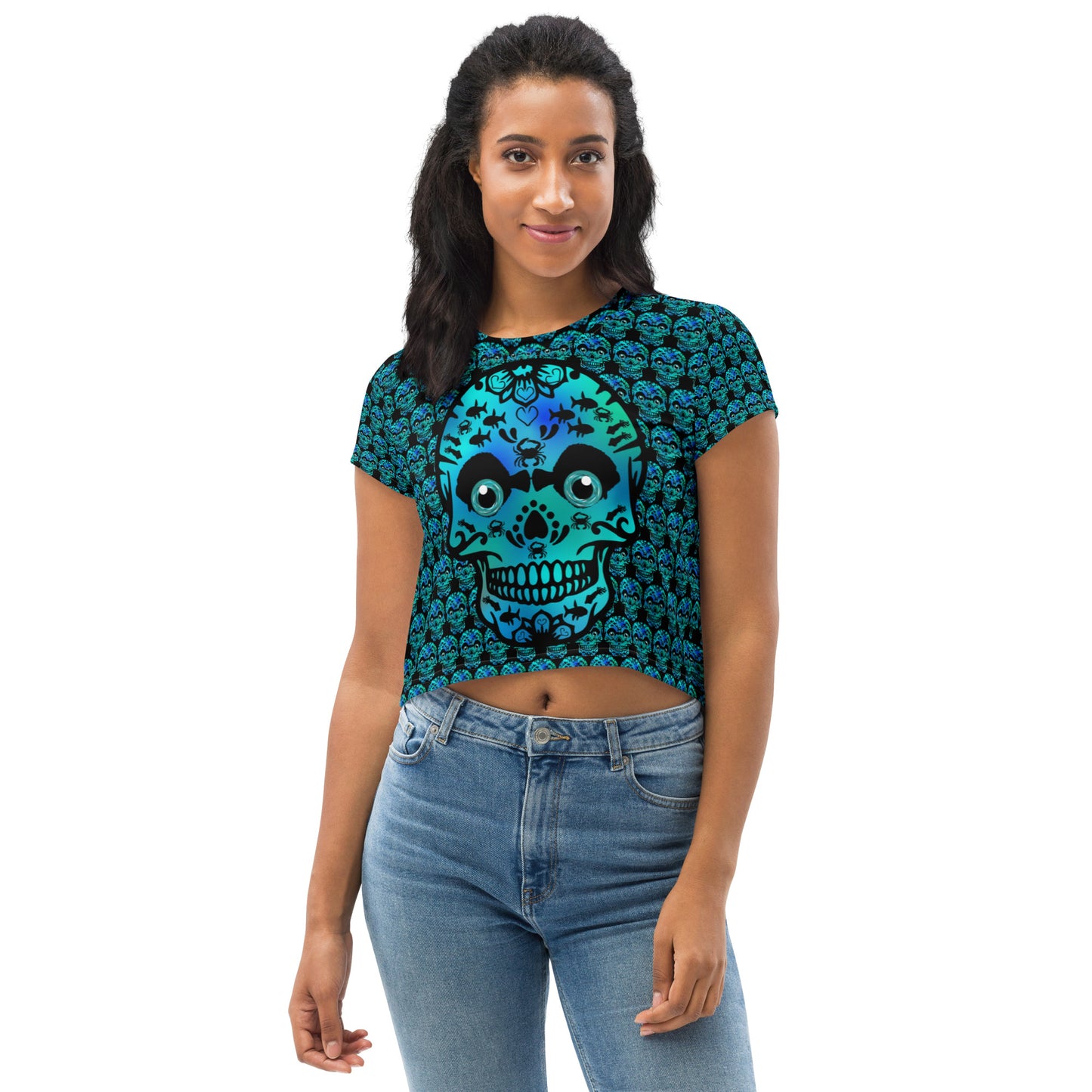 Shallow Grave All-Over Print Crop Tee