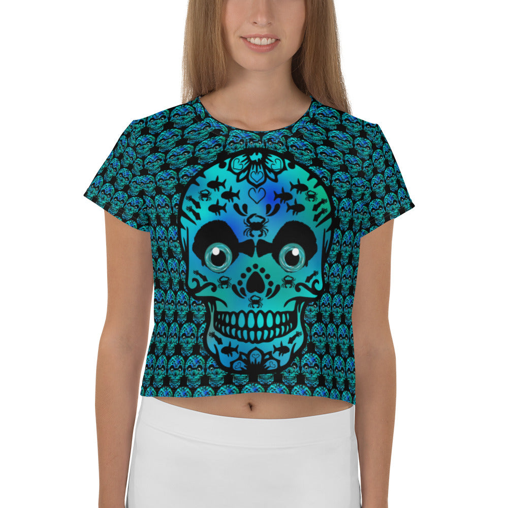 Shallow Grave All-Over Print Crop Tee