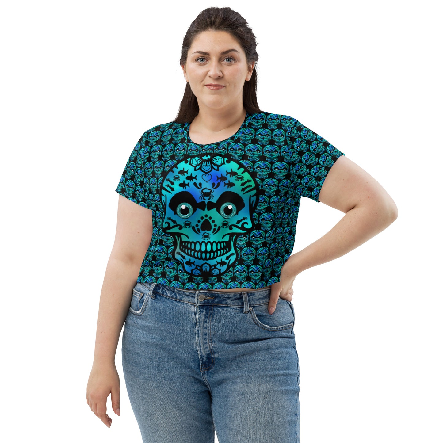 Shallow Grave All-Over Print Crop Tee