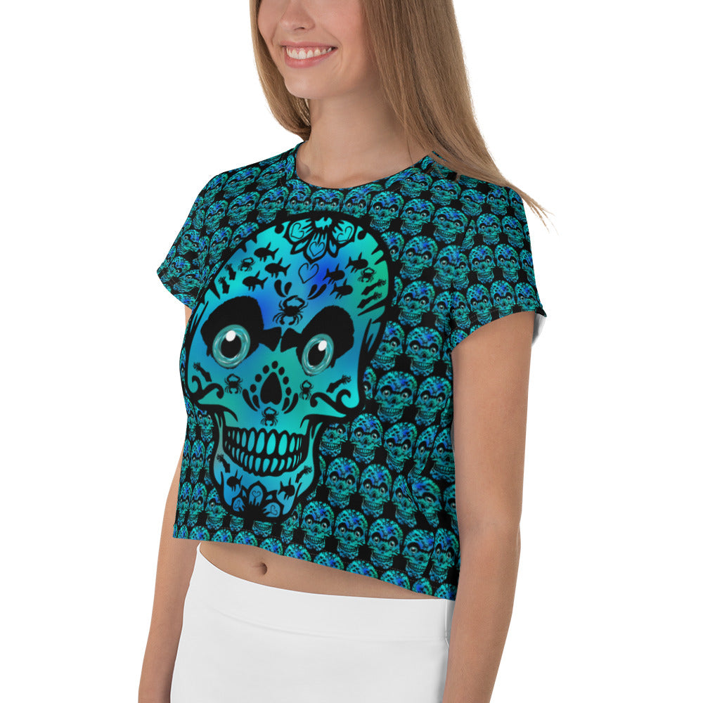 Shallow Grave All-Over Print Crop Tee