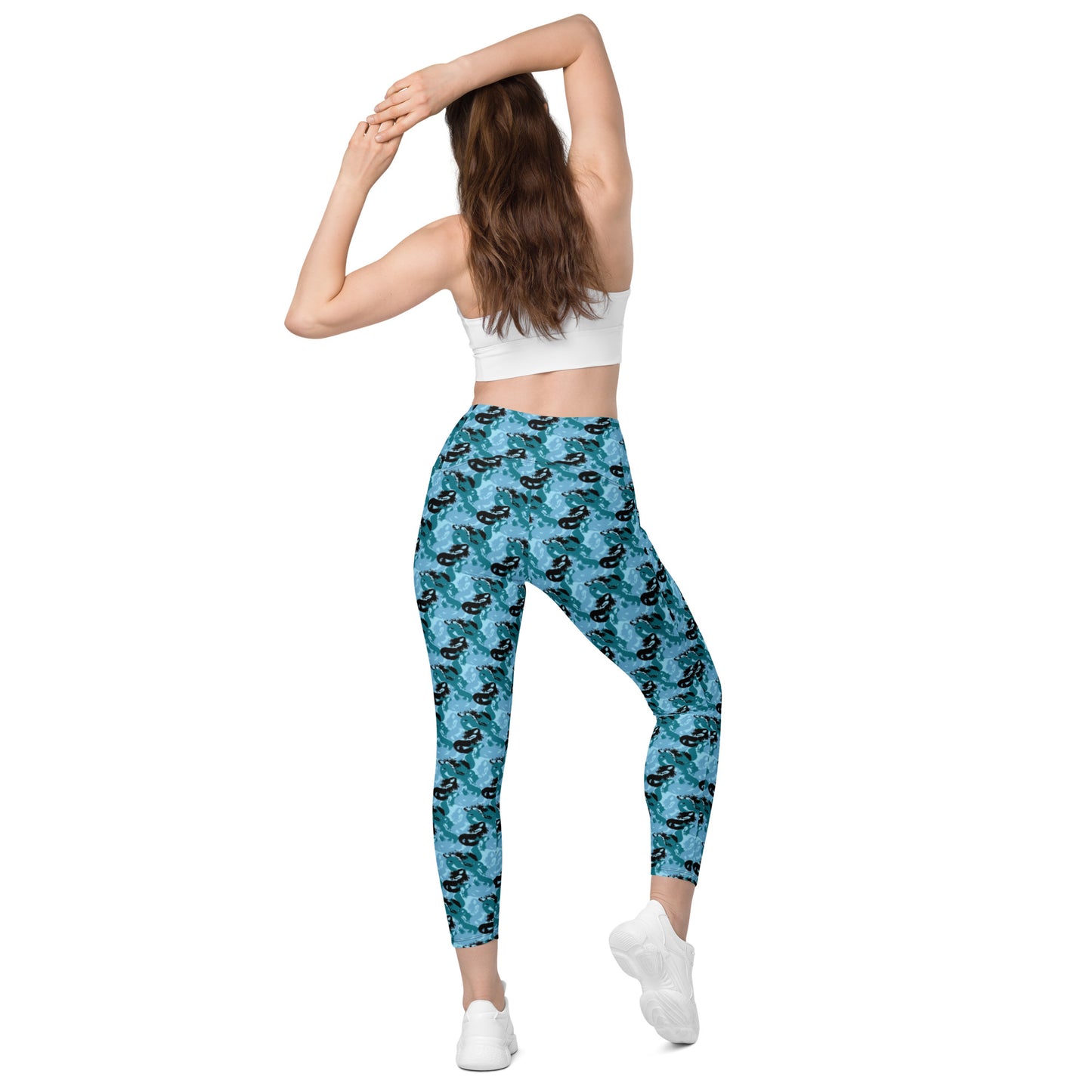 Siren Camo Crossover leggings with pockets