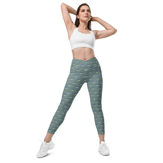 Splatter Tuna Crossover leggings with pockets