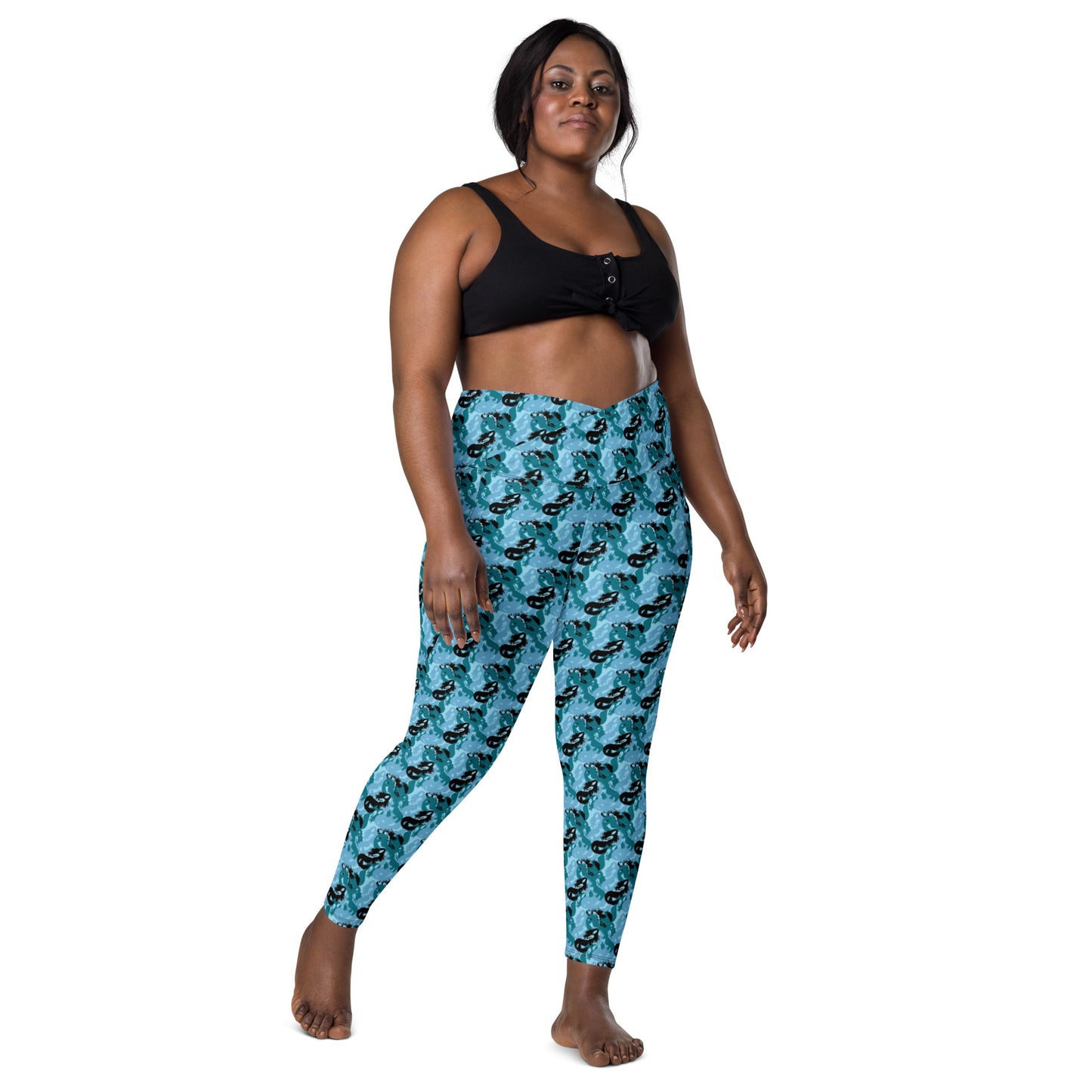 Siren Camo Crossover leggings with pockets