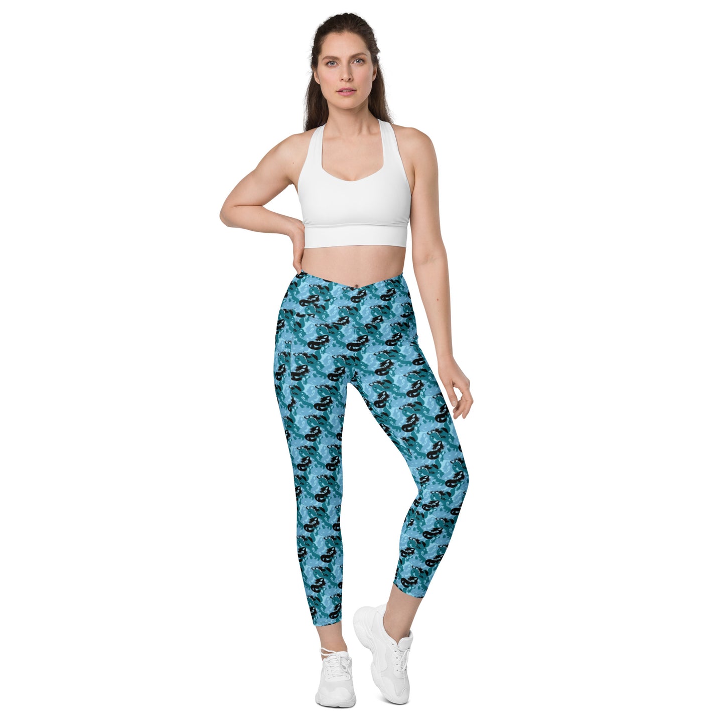 Siren Camo Crossover leggings with pockets