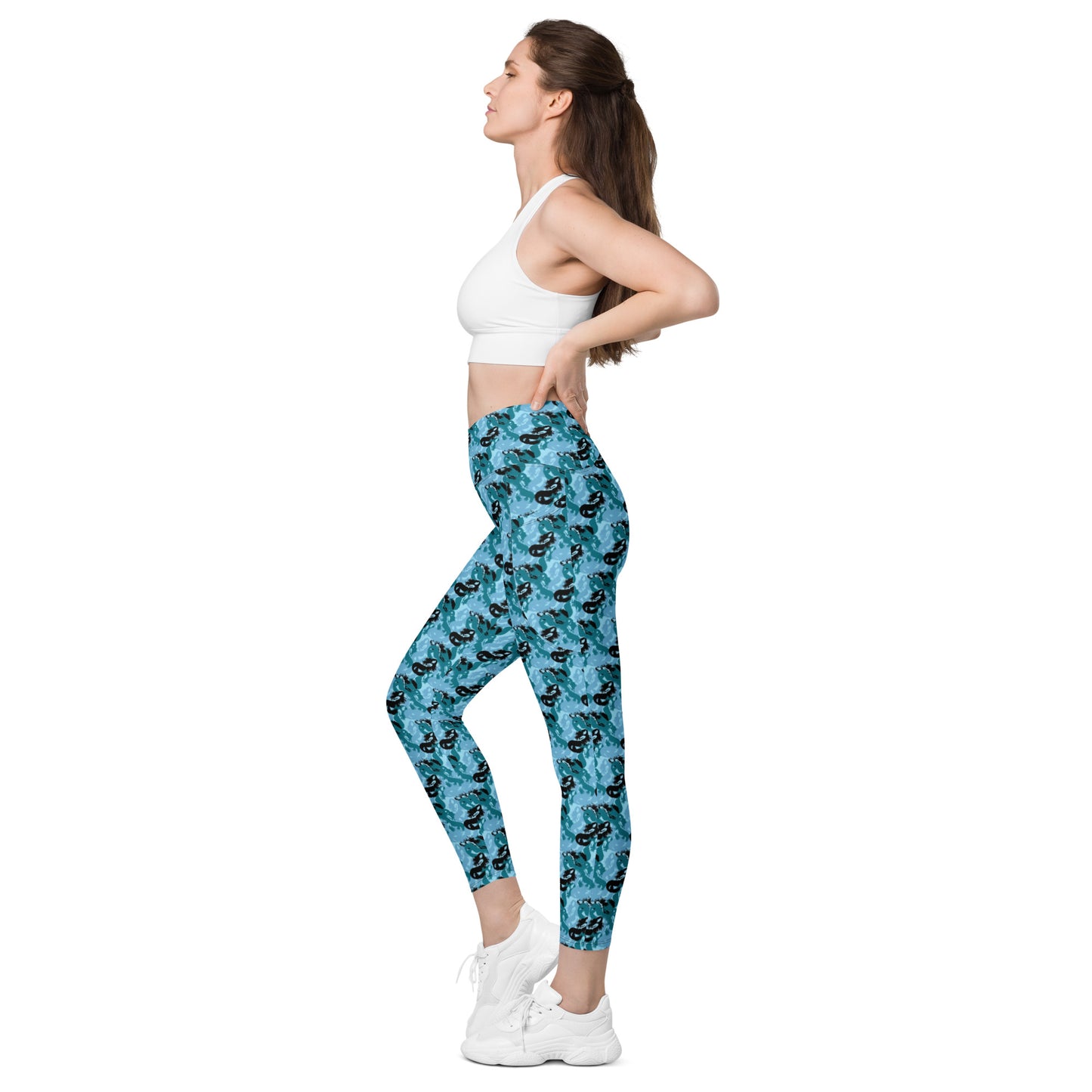 Siren Camo Crossover leggings with pockets