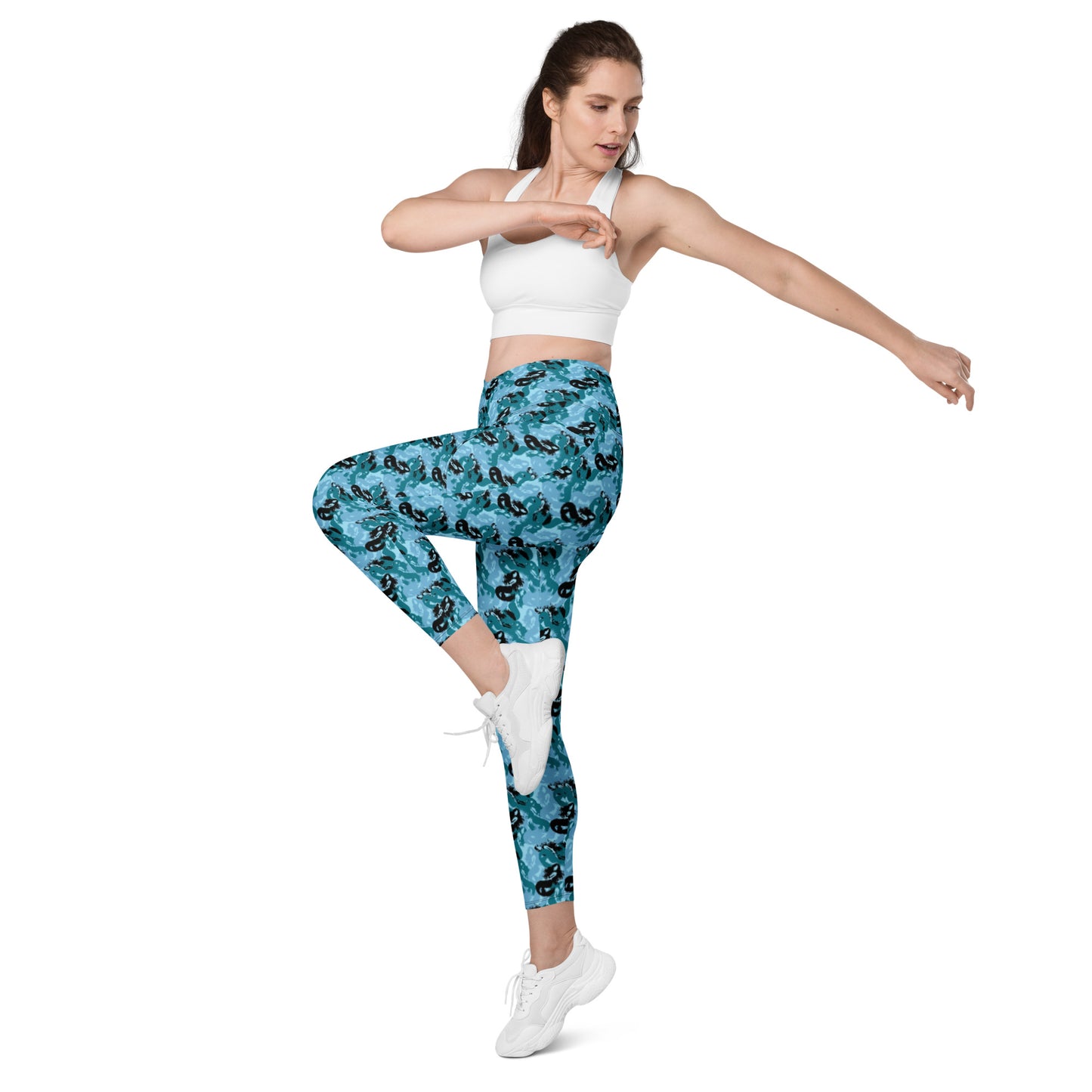 Siren Camo Crossover leggings with pockets