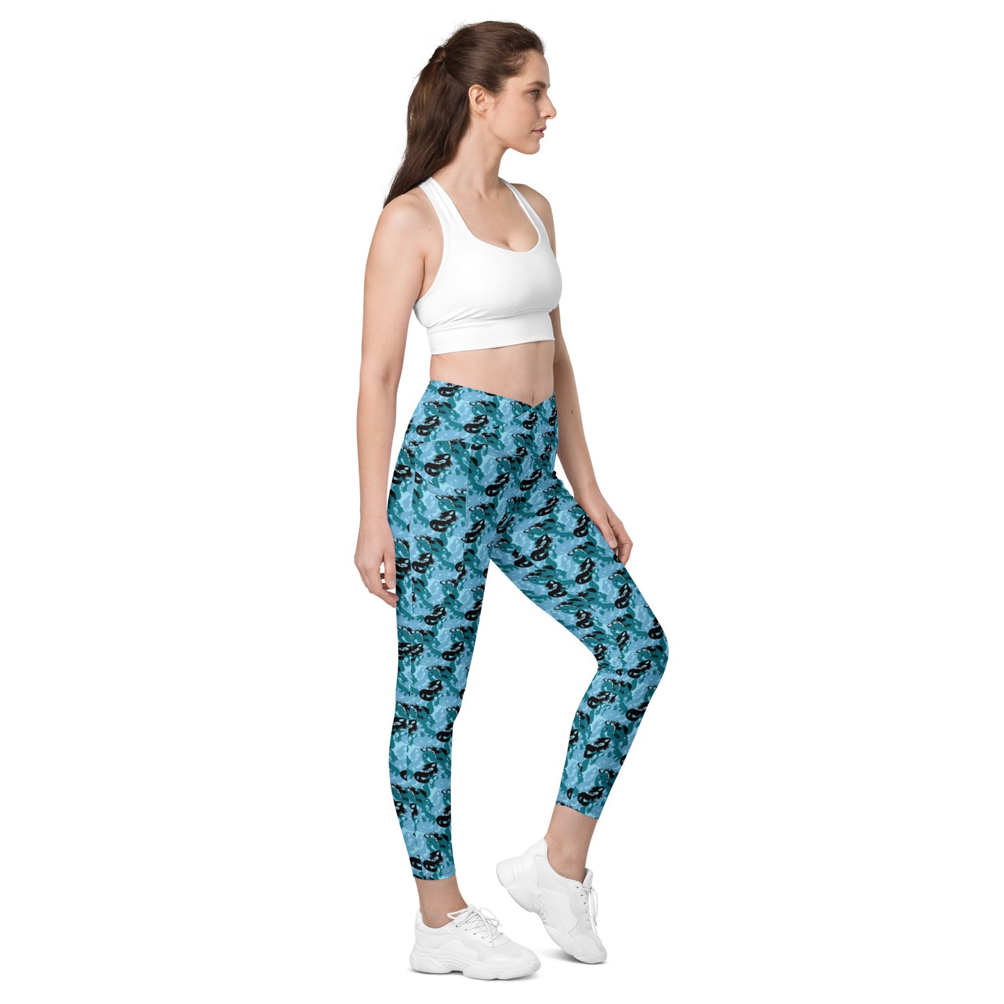 Siren Camo Crossover leggings with pockets