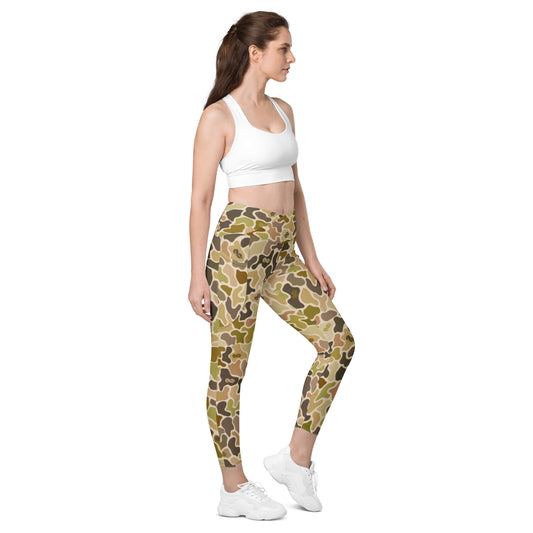 Siren duck camo Crossover leggings with pockets