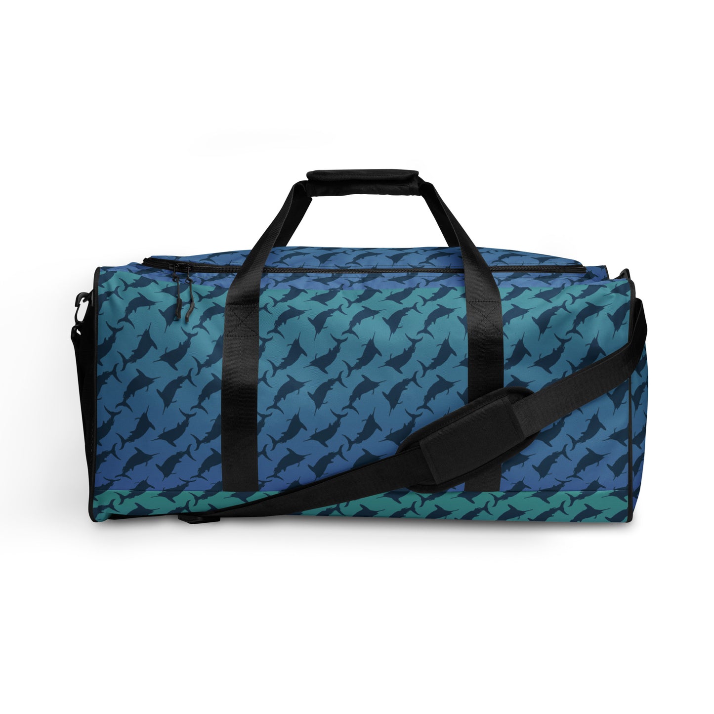Blue Green Ombré Navy Marlin Duffle bag