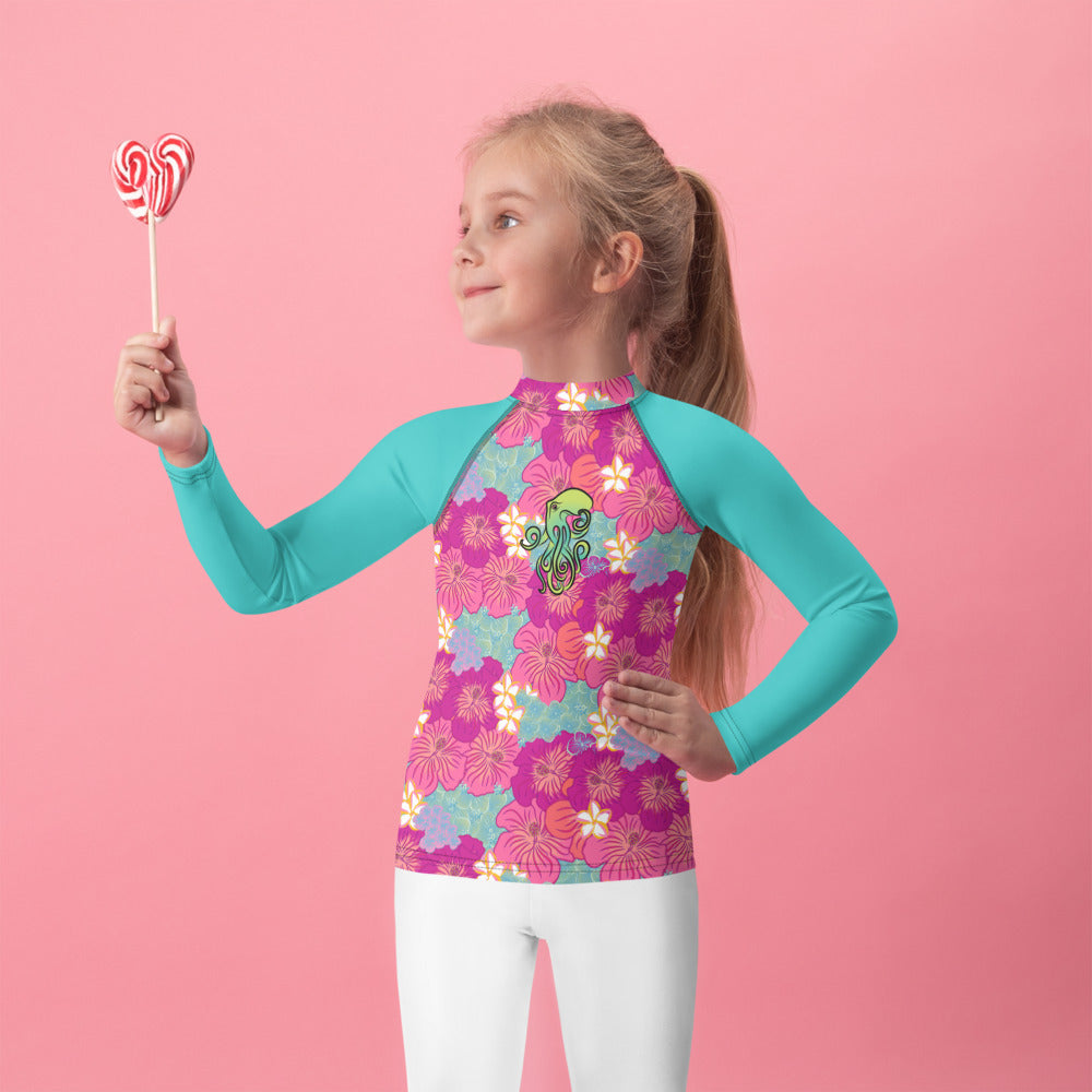 Aloha octopus Kids Rash Guard