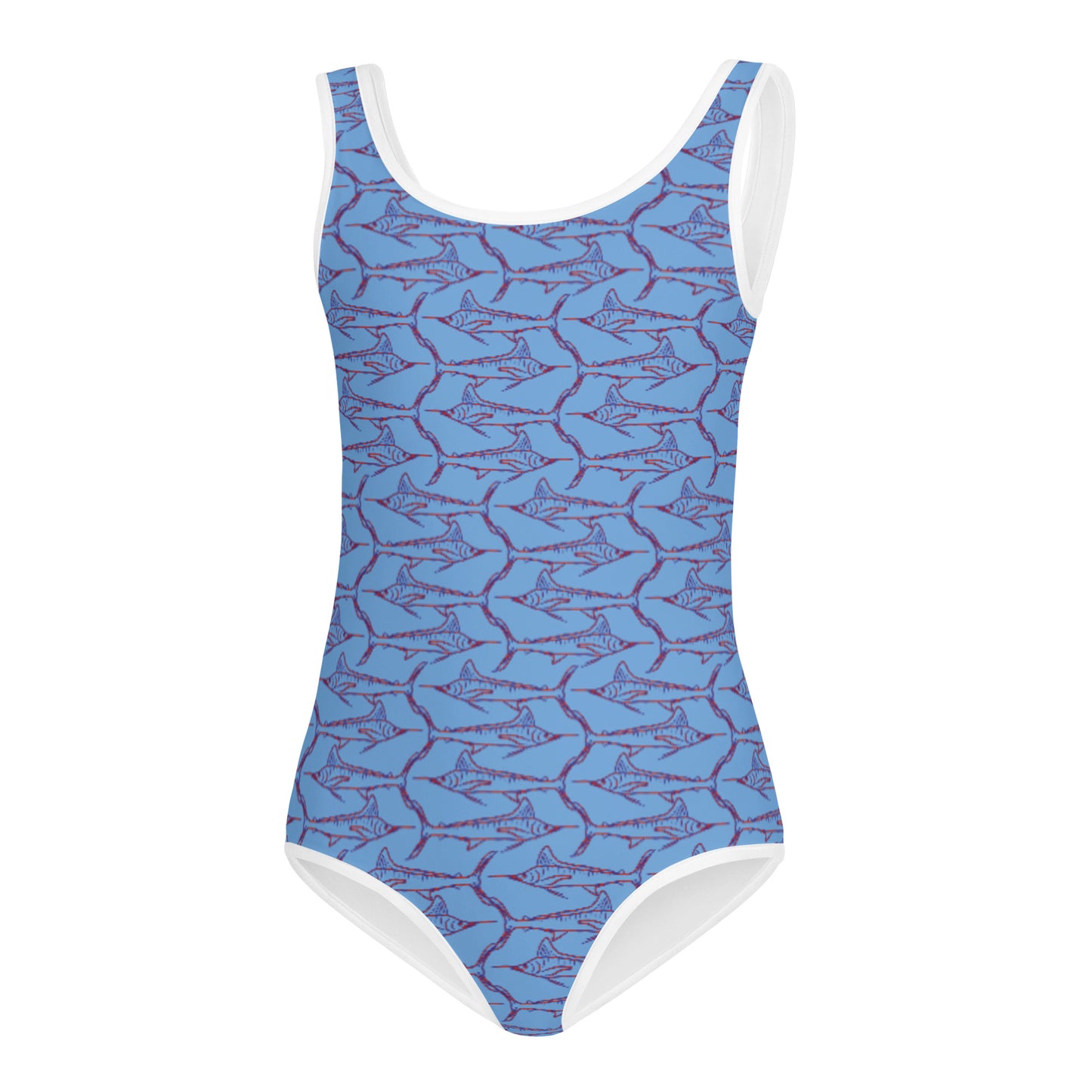 Red, White & Blue All-Over Print Kids Swimsuit