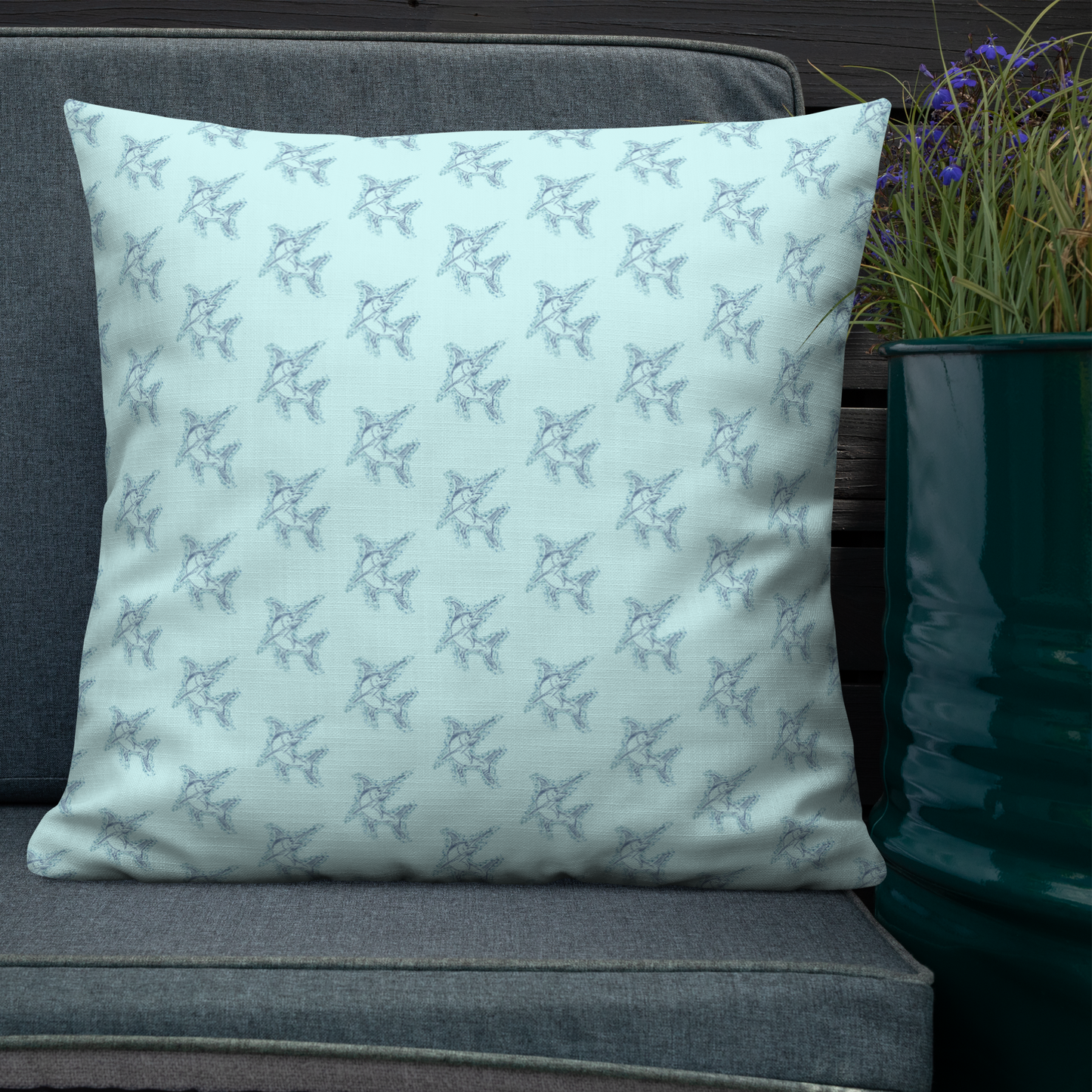 Swordfish sketch Premium Pillow