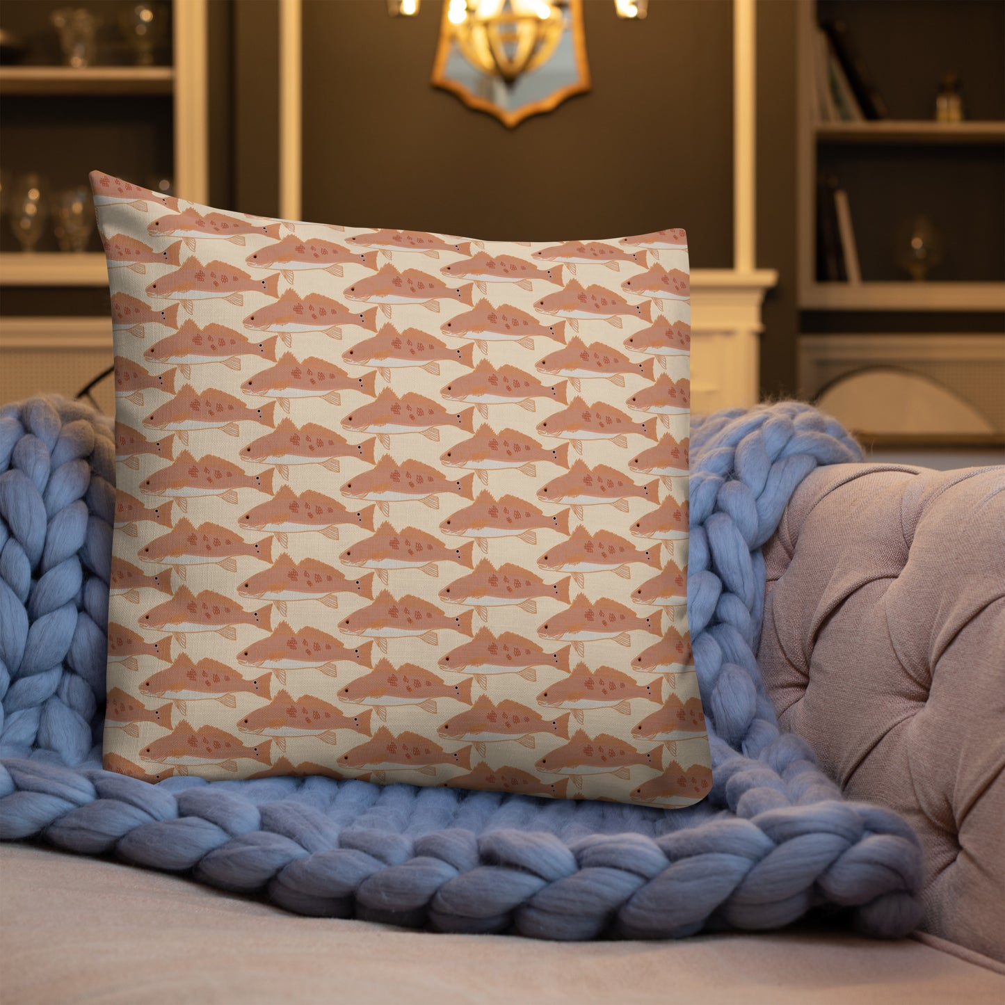 Starfish Redfish Reversible Premium Pillow