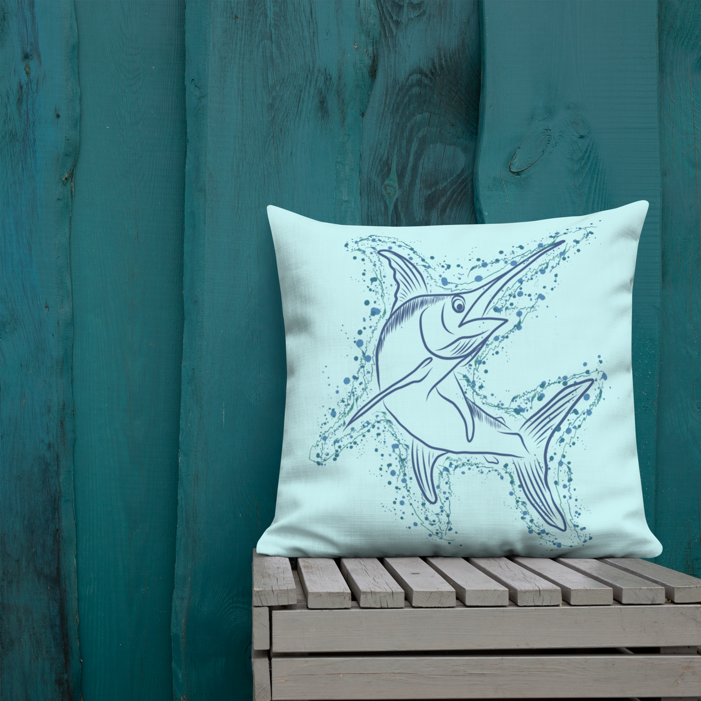 Swordfish sketch Premium Pillow